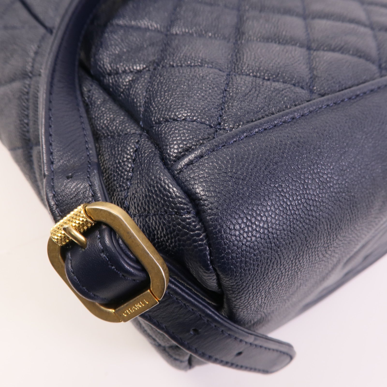 CHANEL 【激減優惠】牛皮皮革Filigree Backpack金扣鏈帶背包