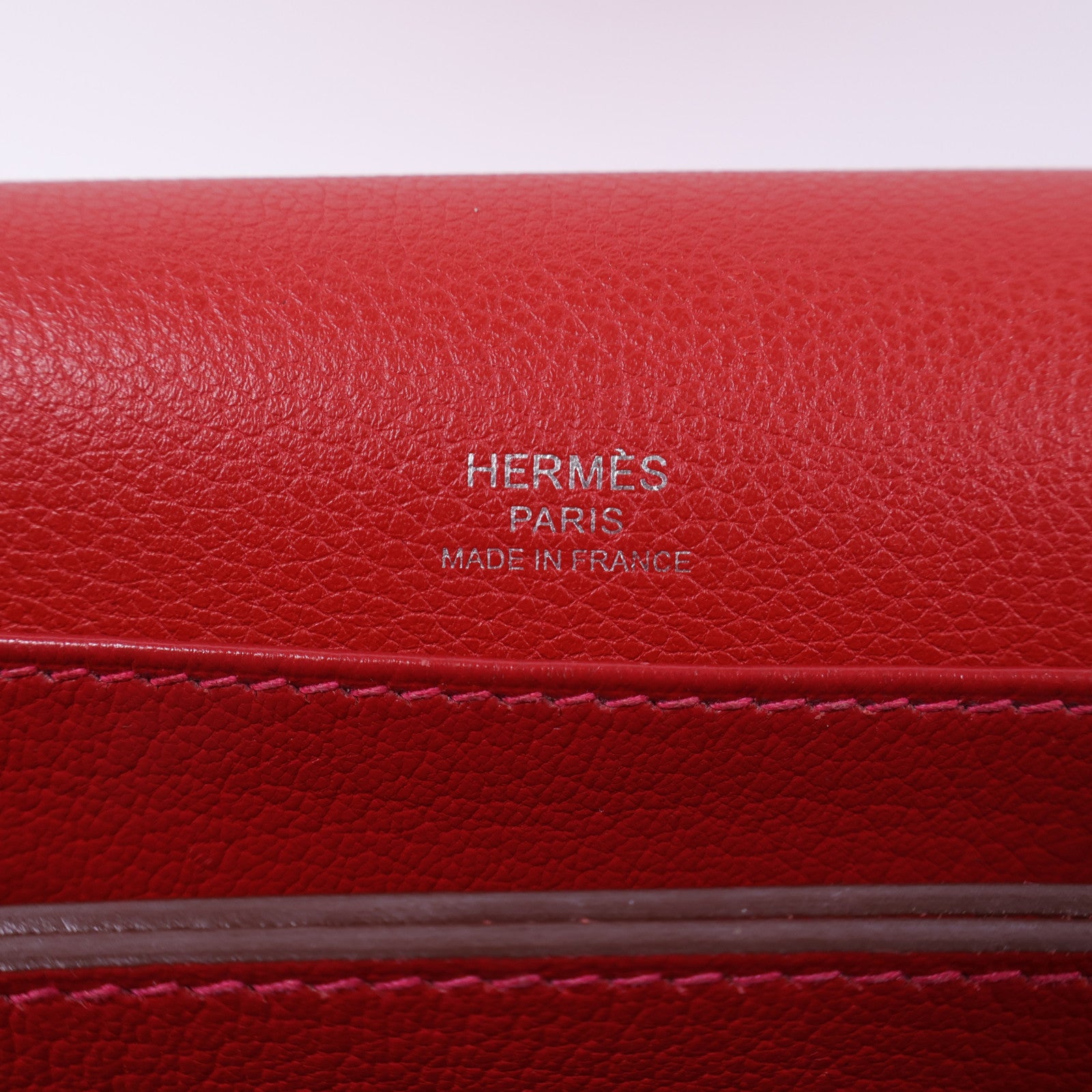 HERMES Evercolor皮革Mini Roulis銀扣肩背袋