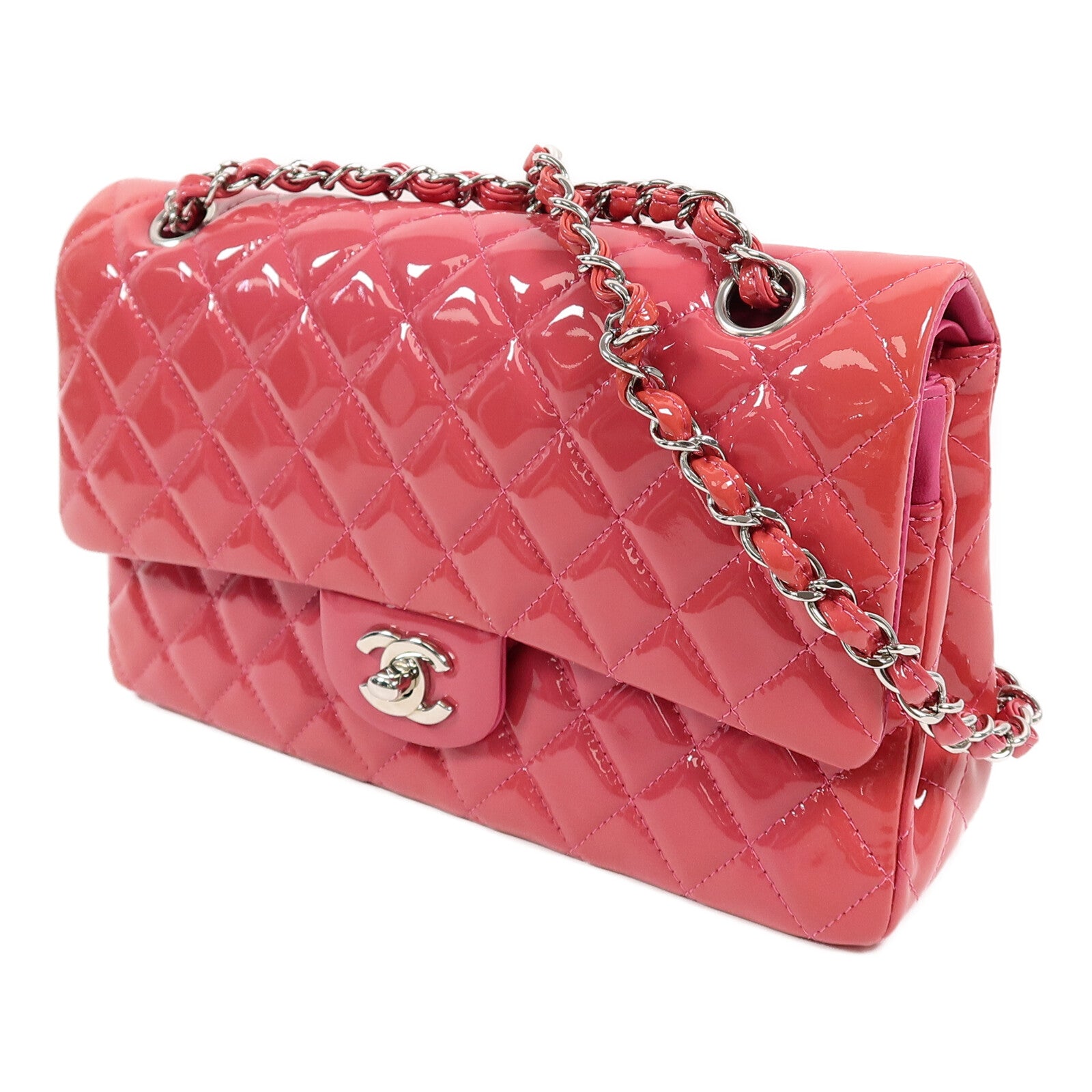 CHANEL 漆皮皮革Classic 25鏈帶肩背袋
