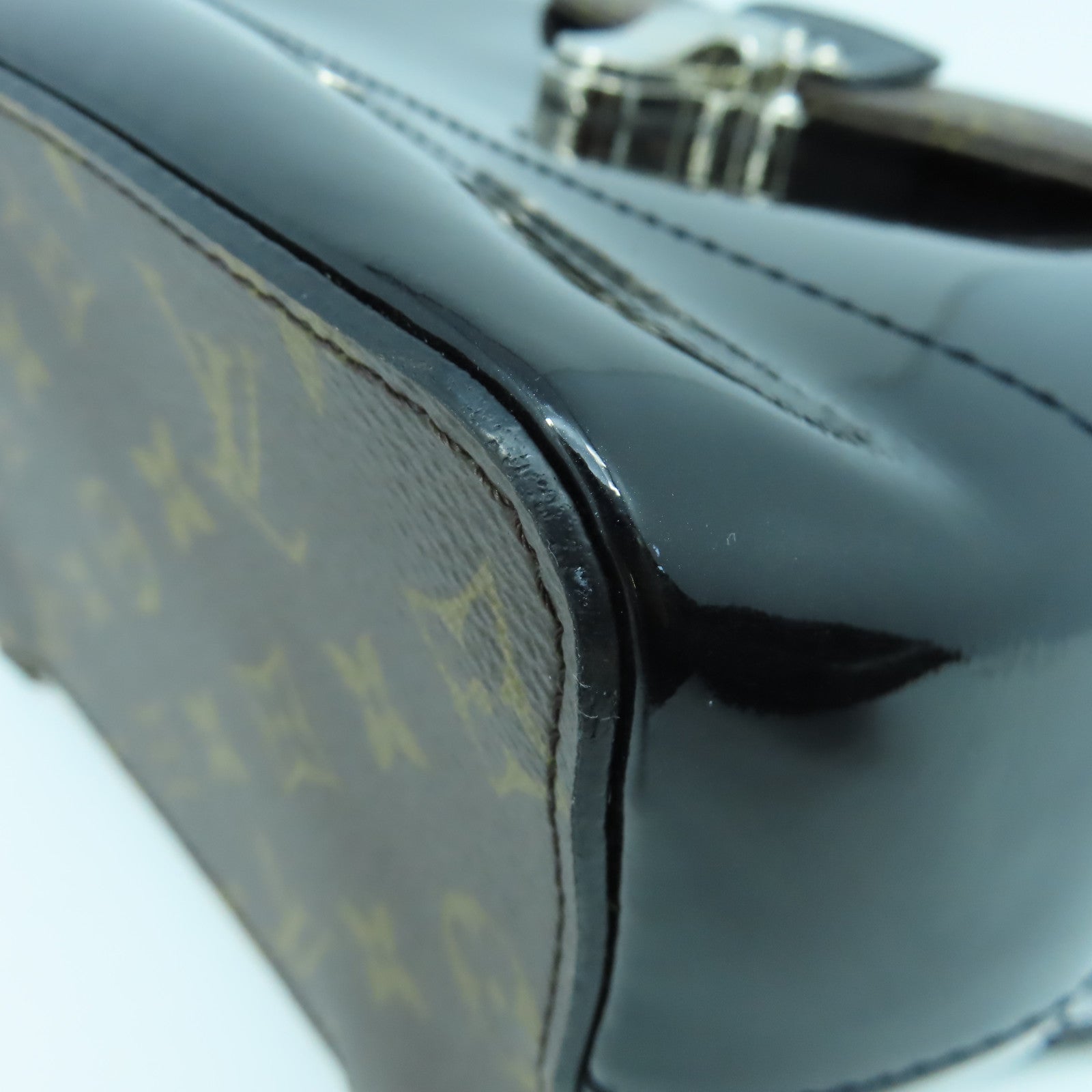 LOUIS VUITTON 【激減優惠】Vernis/Monogram Hot Springs銀扣背包黑色/啡色