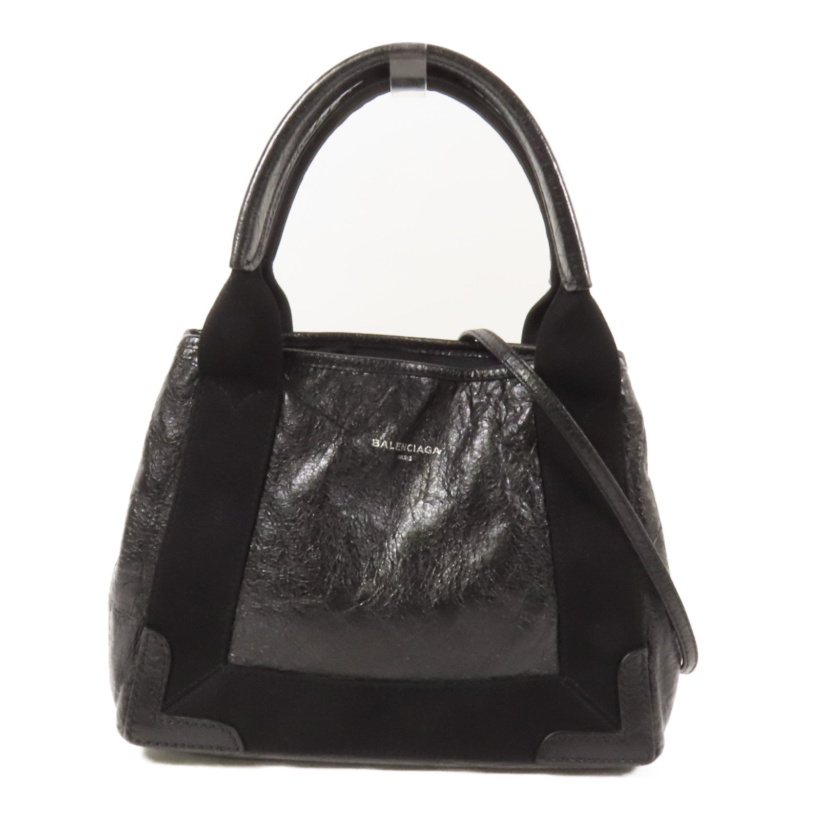 BALENCIAGA 牛皮皮革Cabas銀扣手挽肩背兩用袋