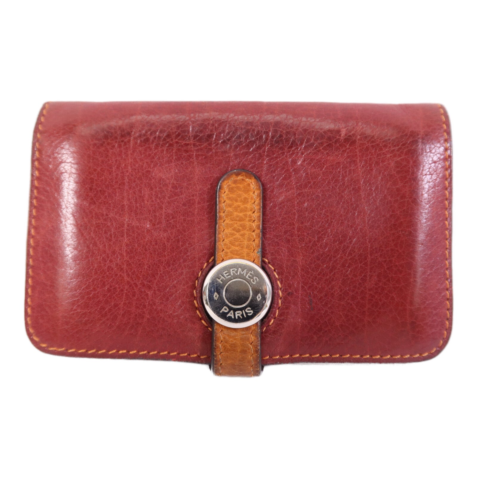 HERMES Swift皮革Dogon Key Case銀扣鏈帶鎖匙包