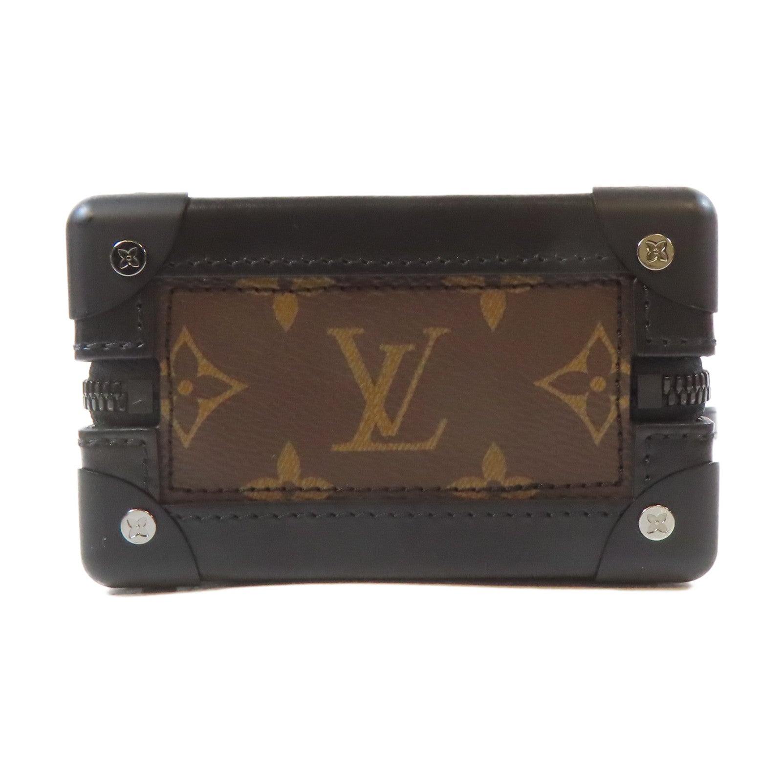 LOUIS VUITTON 【激減優惠】Monogram Taffetage Vertical Soft Trunk黑扣肩背袋啡色