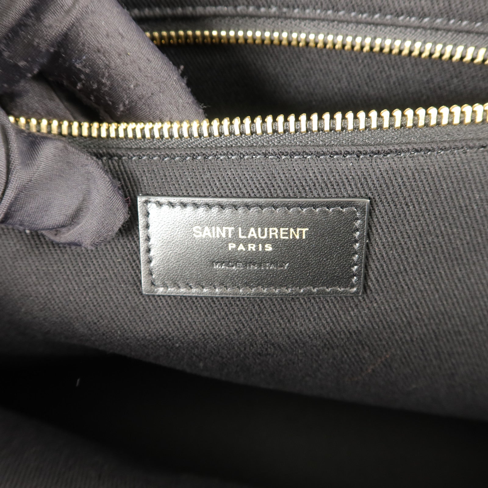 SAINT LAURENT 帆布/牛皮皮革Rive Gauche Tote Bag手挽袋