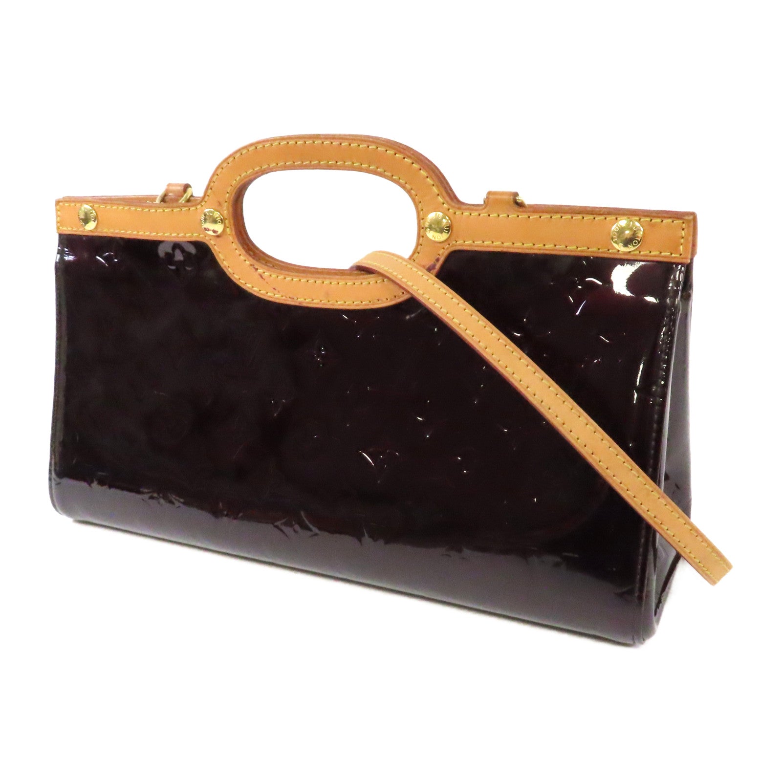 LOUIS VUITTON 【激減優惠】Monogram Vernis Roxbury Drive金扣手挽肩背兩用袋紅色