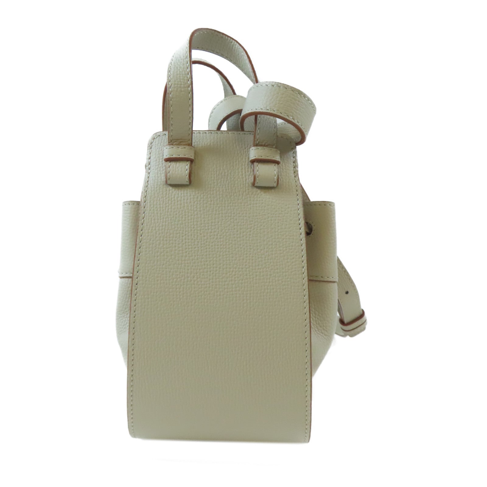 LOEWE 【激減優惠】牛皮皮革Mini Hammock金扣手挽肩背兩用袋米色