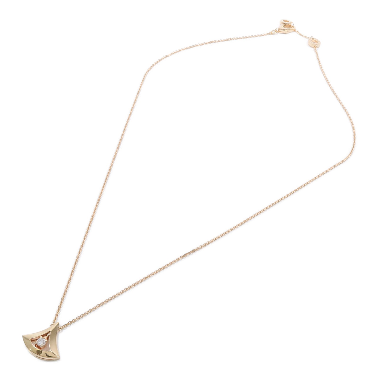 BVLGARI 18K玫瑰金Divas Dream Necklace鑽石項鍊