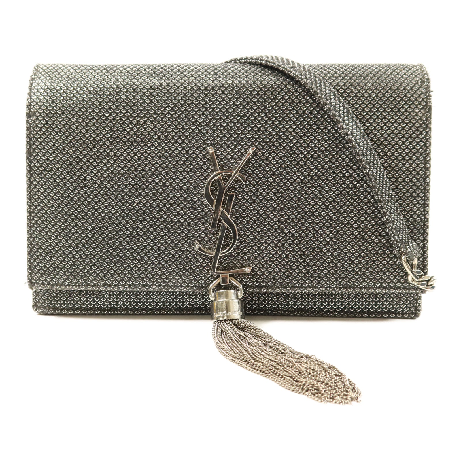 YVES SAINT LAURENT 皮革Kate Small銀扣肩背袋