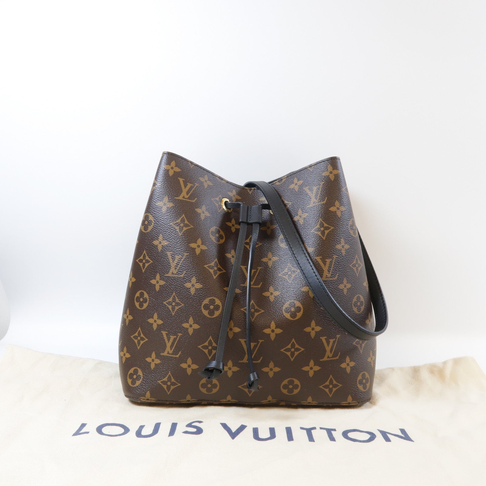 LOUIS VUITTON Monogram Neo Noe MM金扣肩背袋啡色