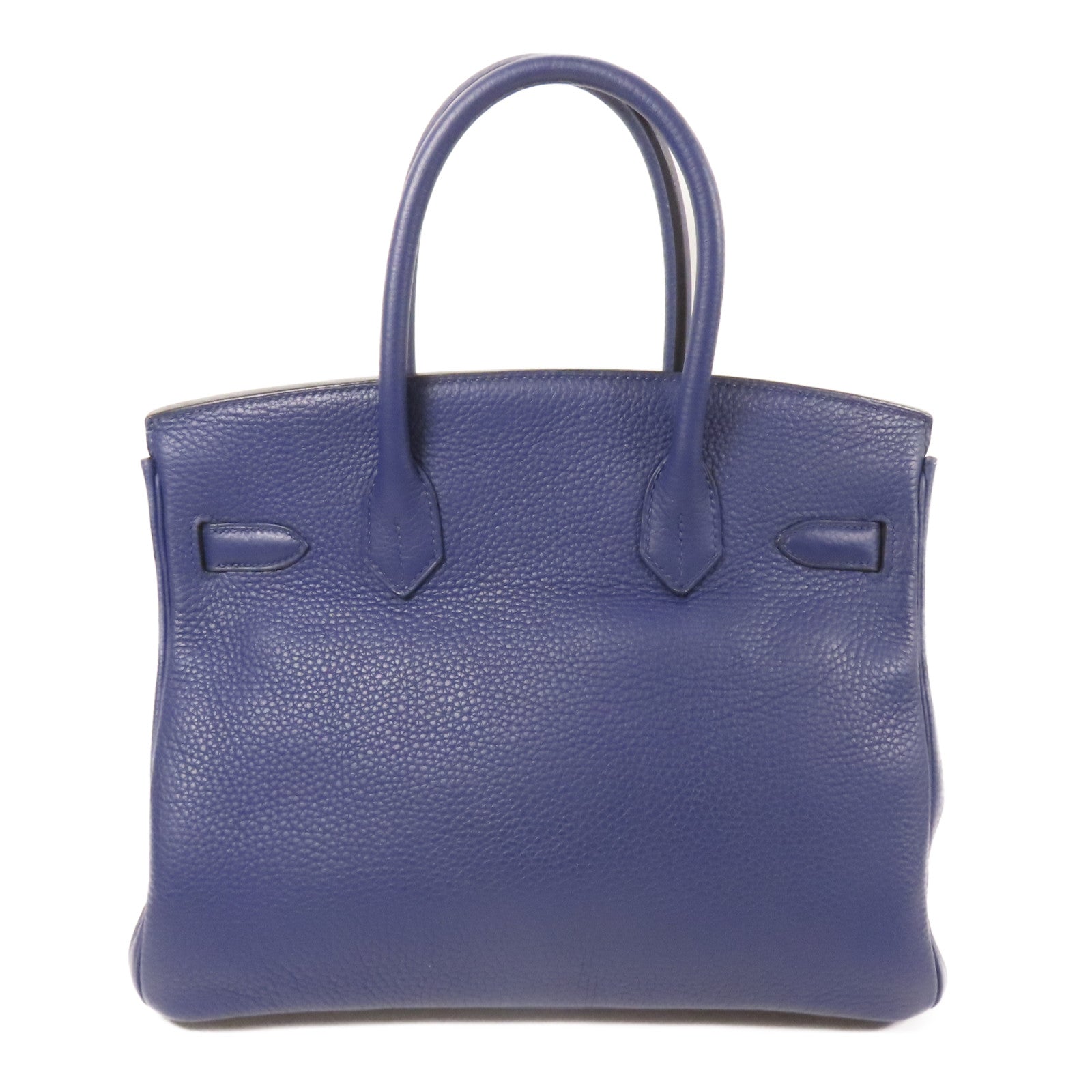 HERMES Clemence皮革Birkin 30金扣手挽袋Bleu Encre