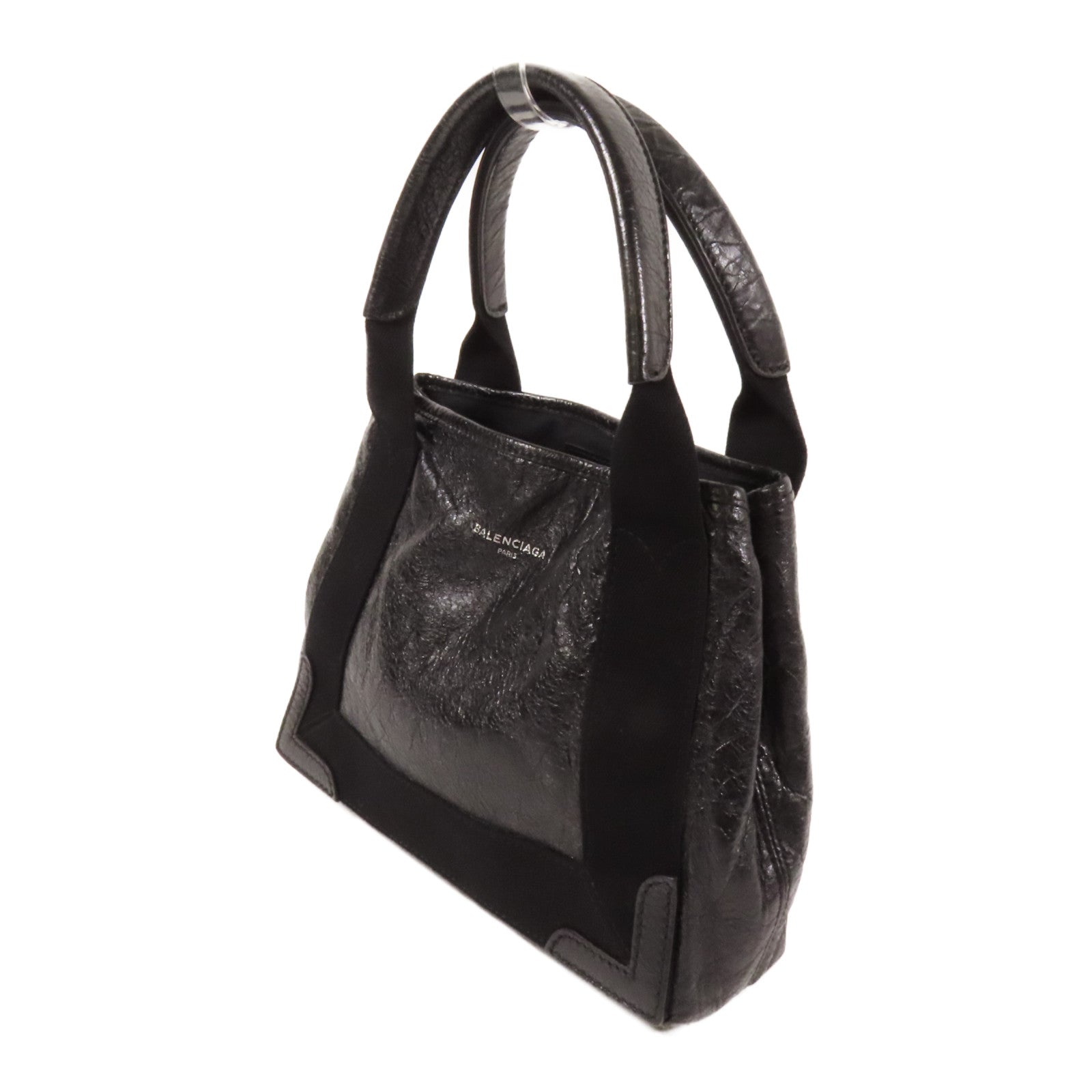 BALENCIAGA 牛皮皮革Cabas銀扣手挽肩背兩用袋