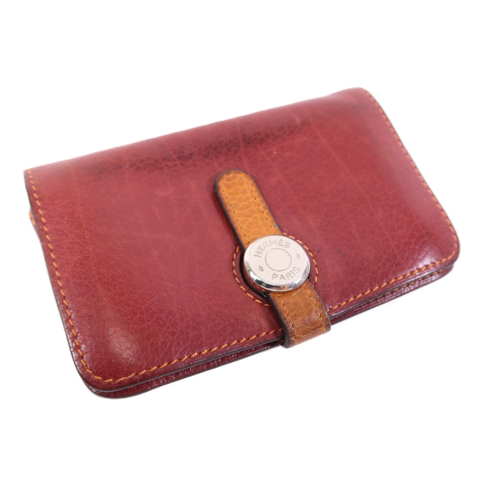 HERMES Swift皮革Dogon Key Case銀扣鏈帶鎖匙包