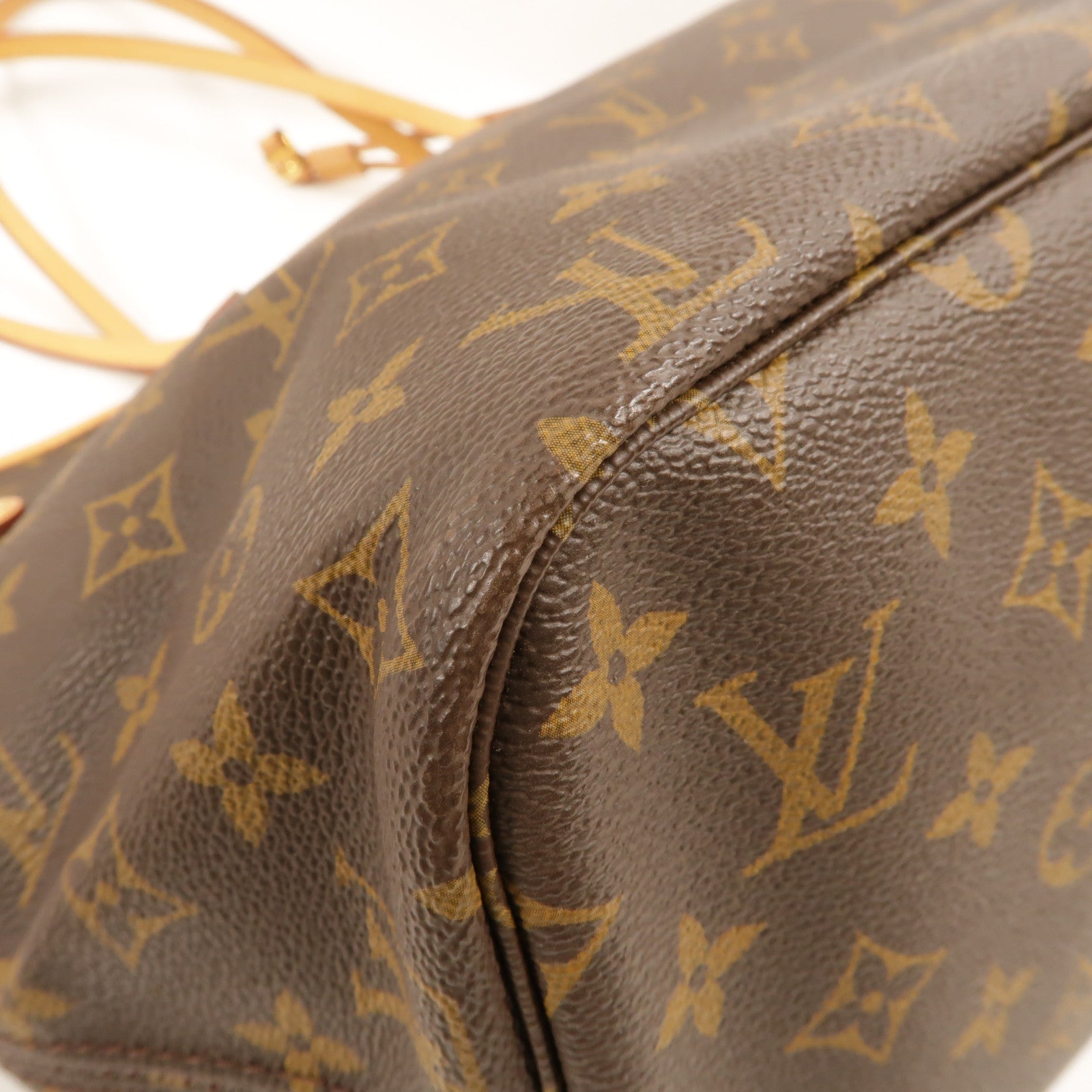 LOUIS VUITTON Monogram Neverfull MM金扣手挽袋