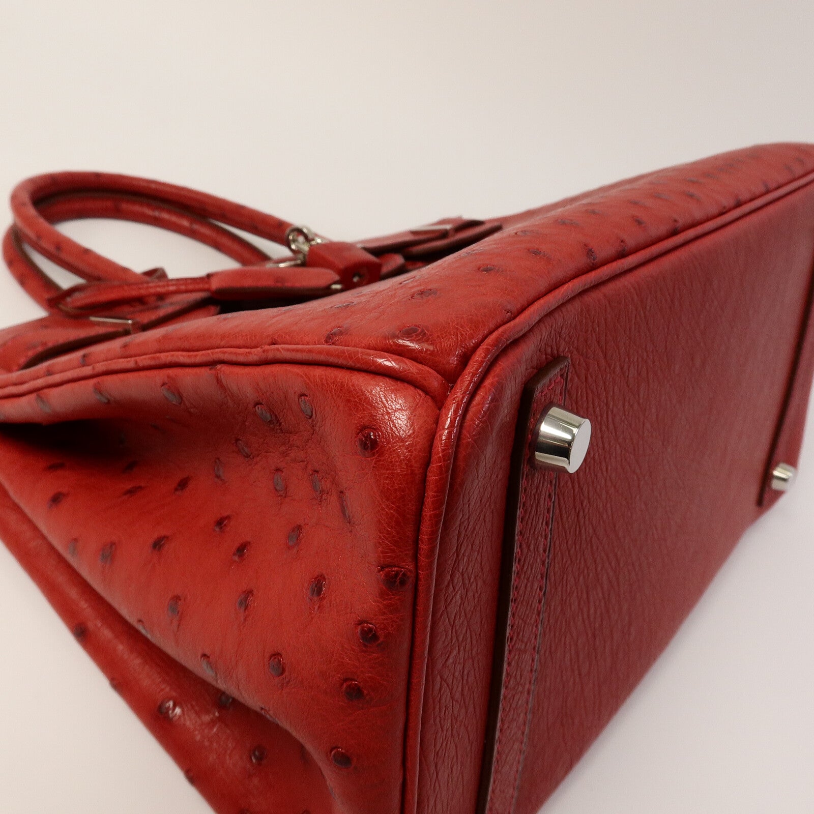 HERMES Ostrich皮革Birkin 30手挽袋Red