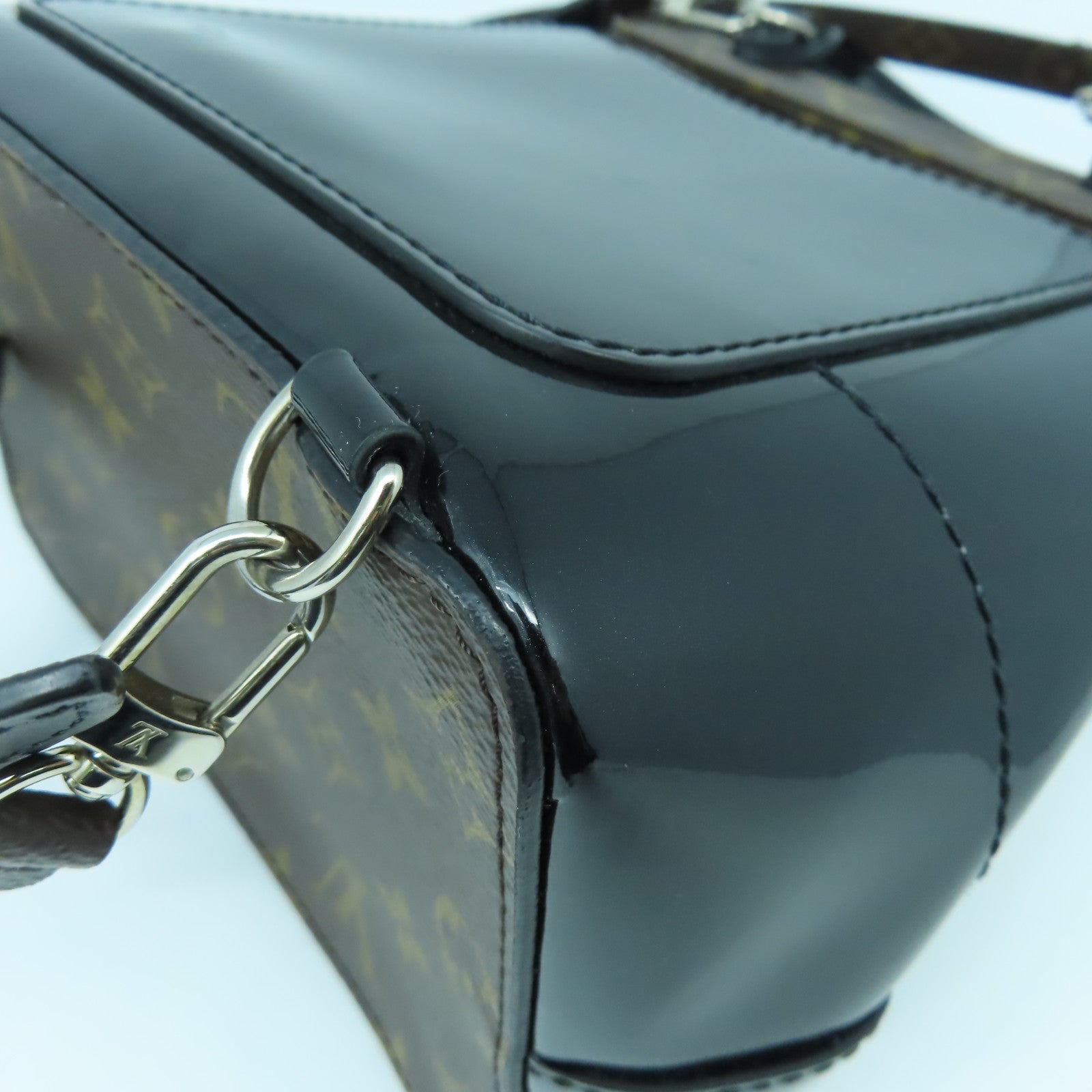 LOUIS VUITTON 【激減優惠】Vernis/Monogram Hot Springs銀扣背包黑色/啡色