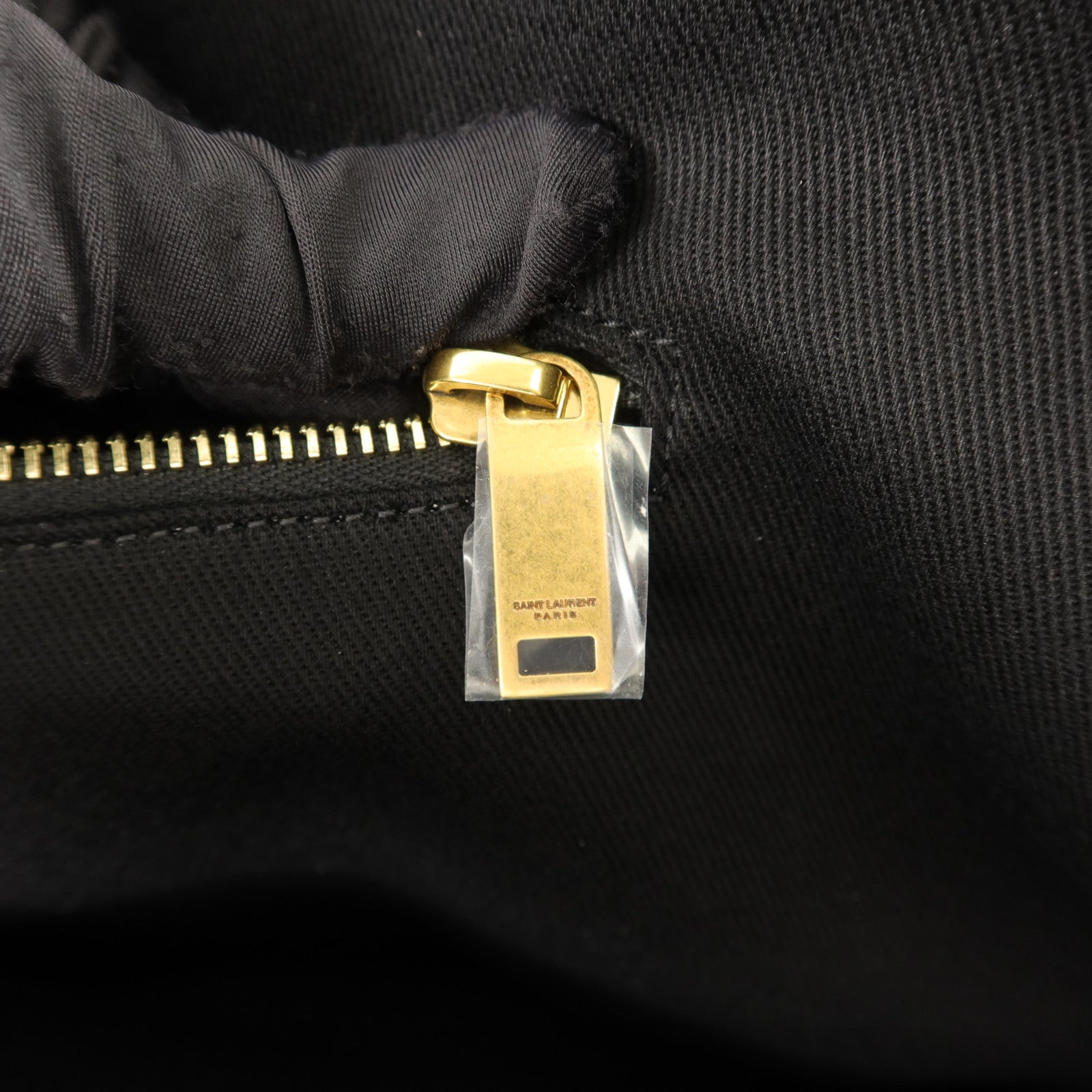 SAINT LAURENT 帆布/牛皮皮革Rive Gauche Tote Bag手挽袋