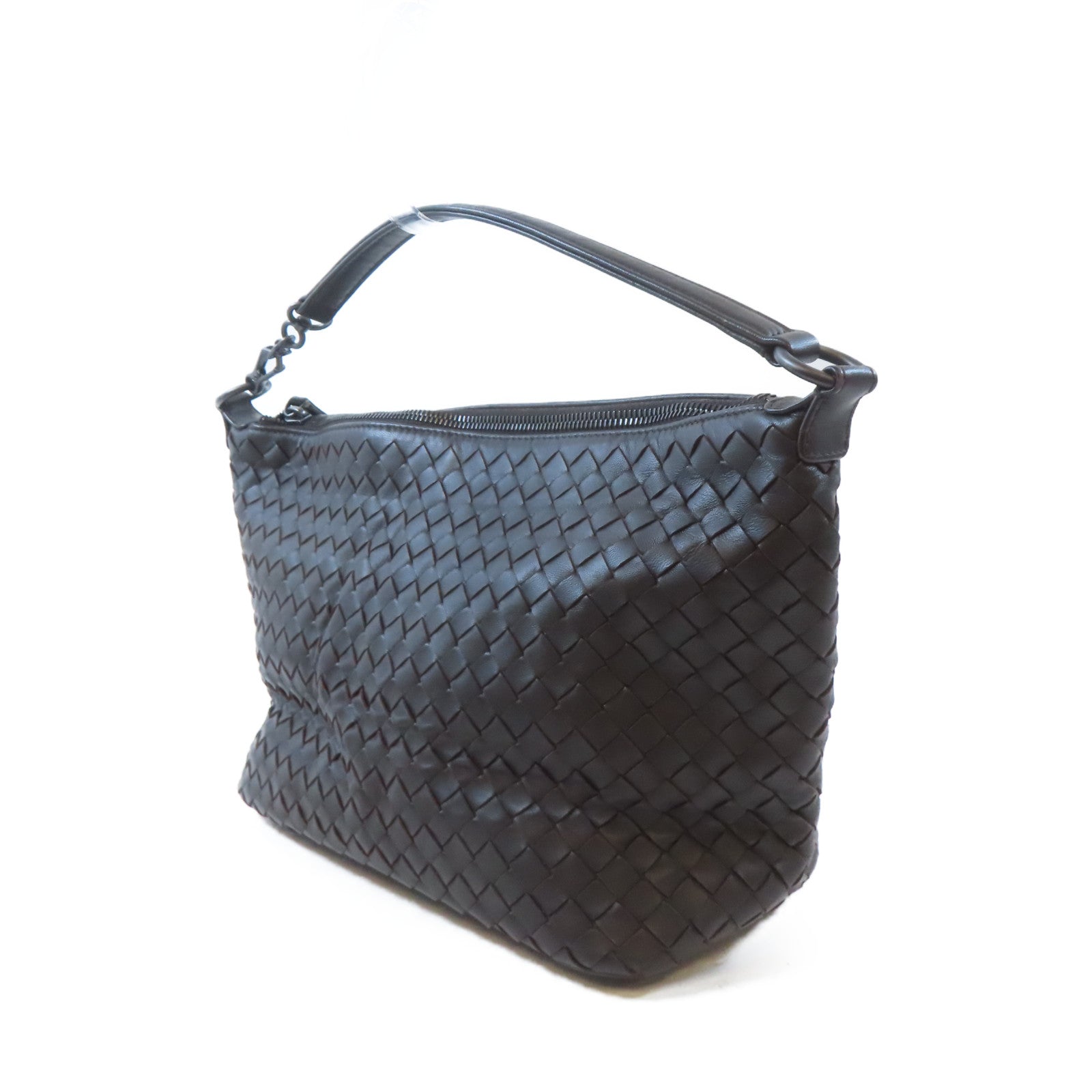 BOTTEGA VENETA 織紋皮革Shoulder Bag肩背袋啡色