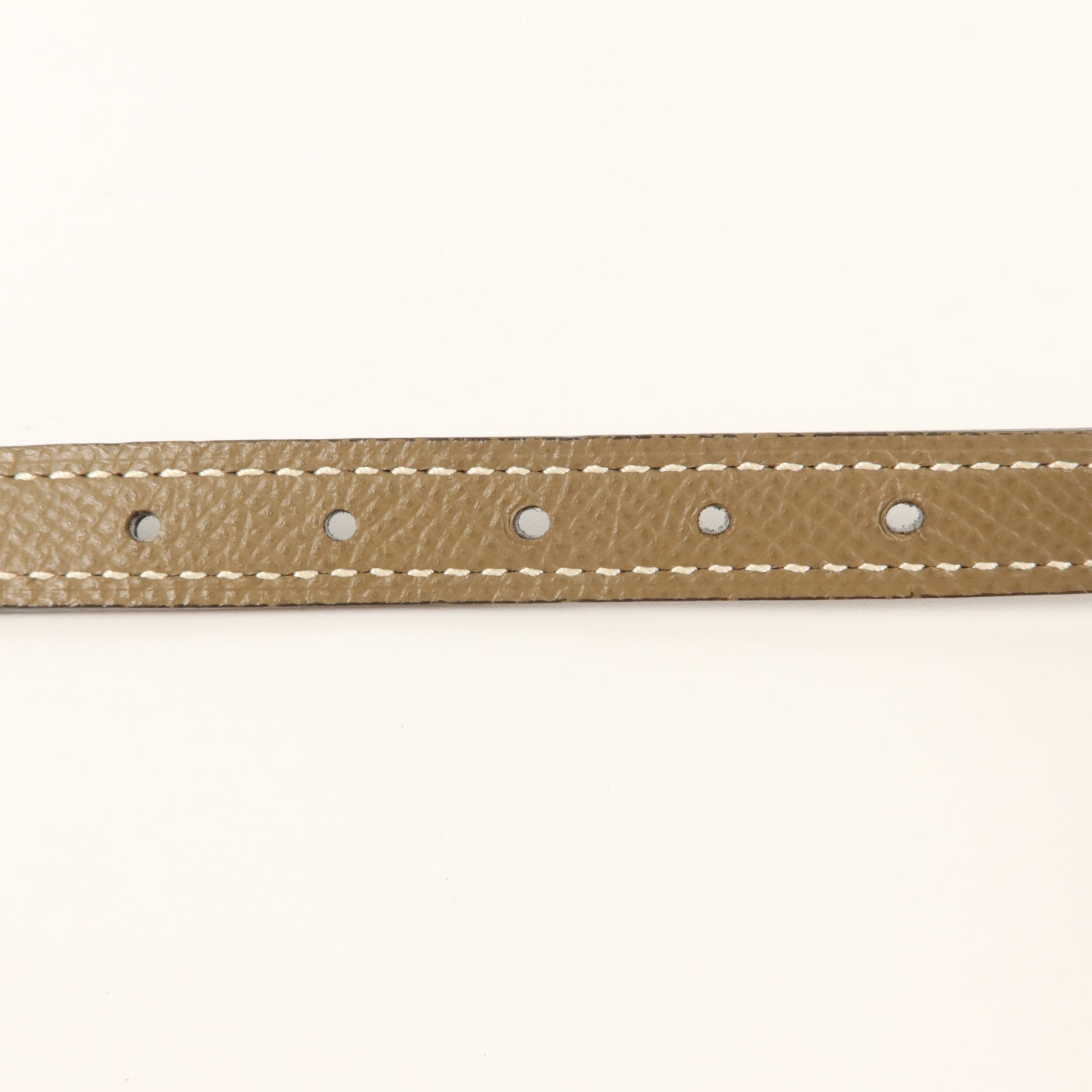 HERMES Epsom皮革/Swift皮革Gamma Reversible Belt 85cm皮帶Etoupe/Noir