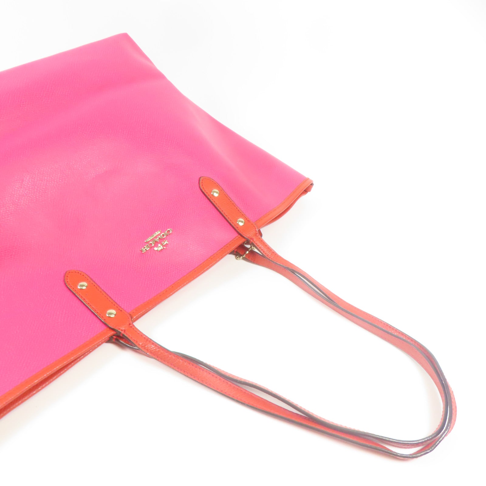 COACH 【激減優惠】塗層帆布Tote Bag金扣手挽袋