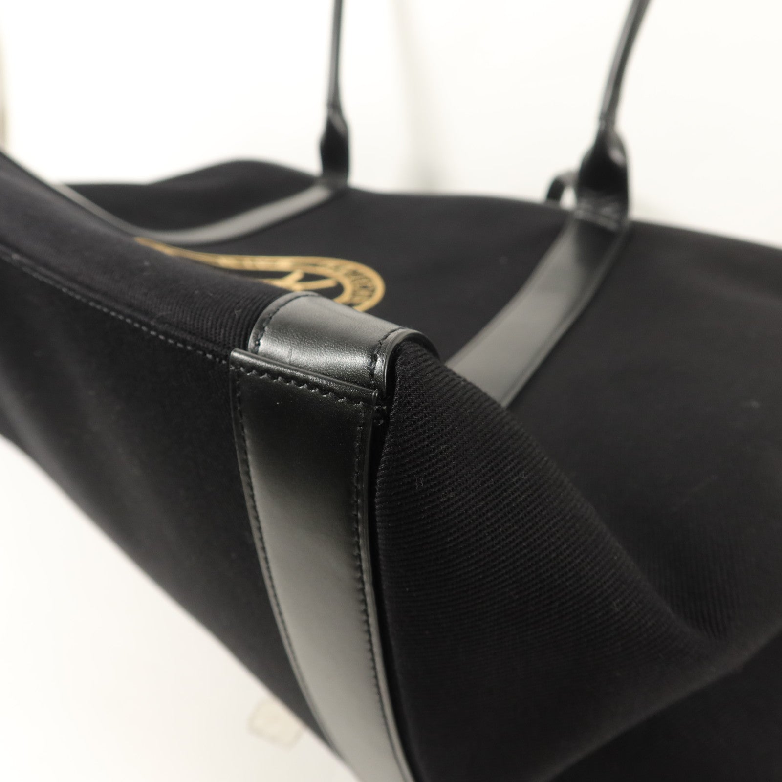 SAINT LAURENT 帆布/牛皮皮革Rive Gauche Tote Bag手挽袋