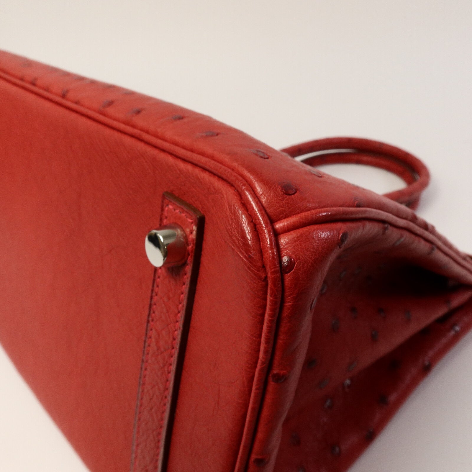 HERMES Ostrich皮革Birkin 30手挽袋Red