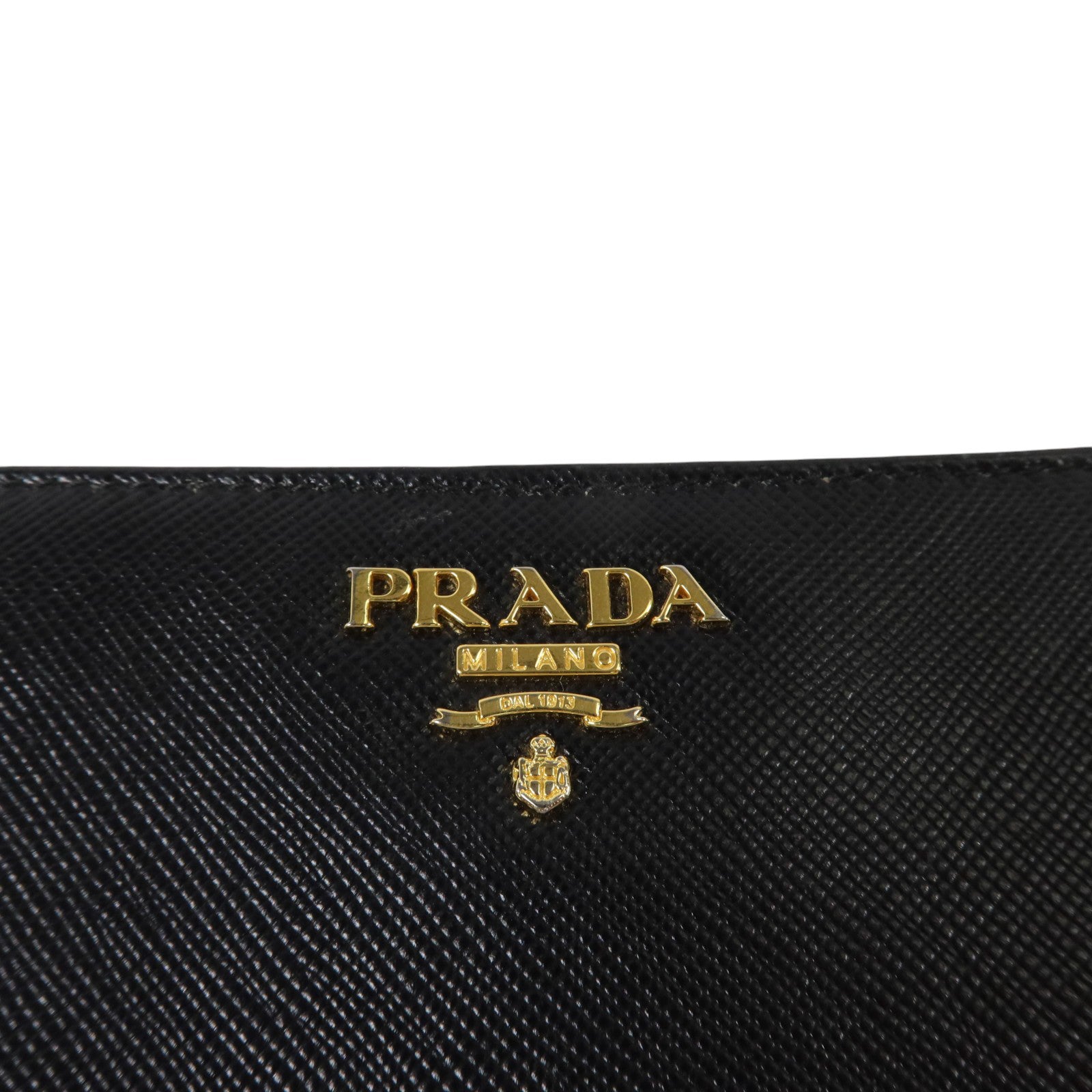 PRADA Saffiano皮革Wallet金扣錢包