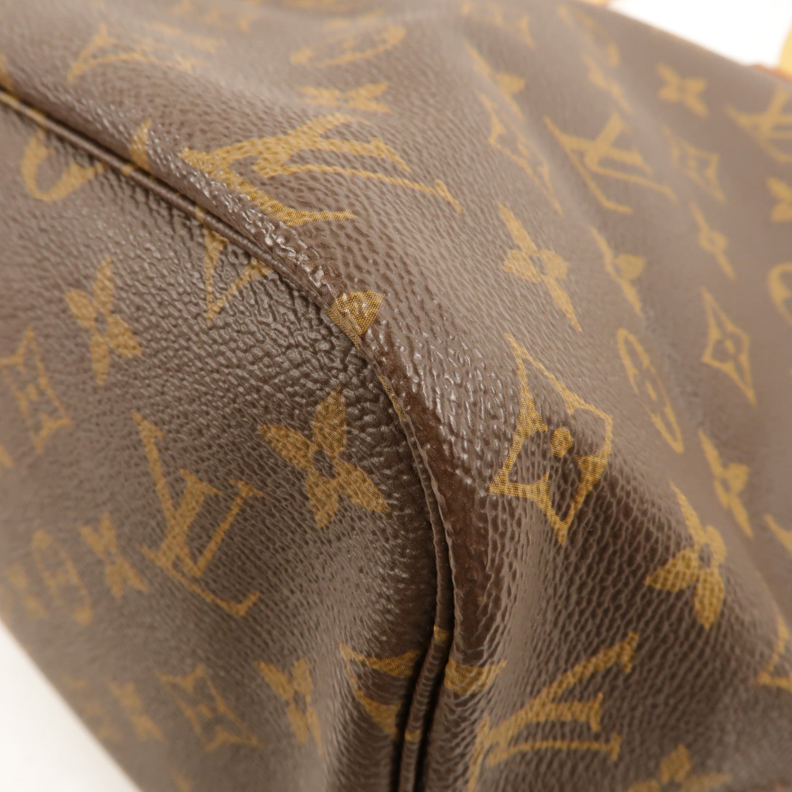 LOUIS VUITTON Monogram Neverfull MM金扣手挽袋