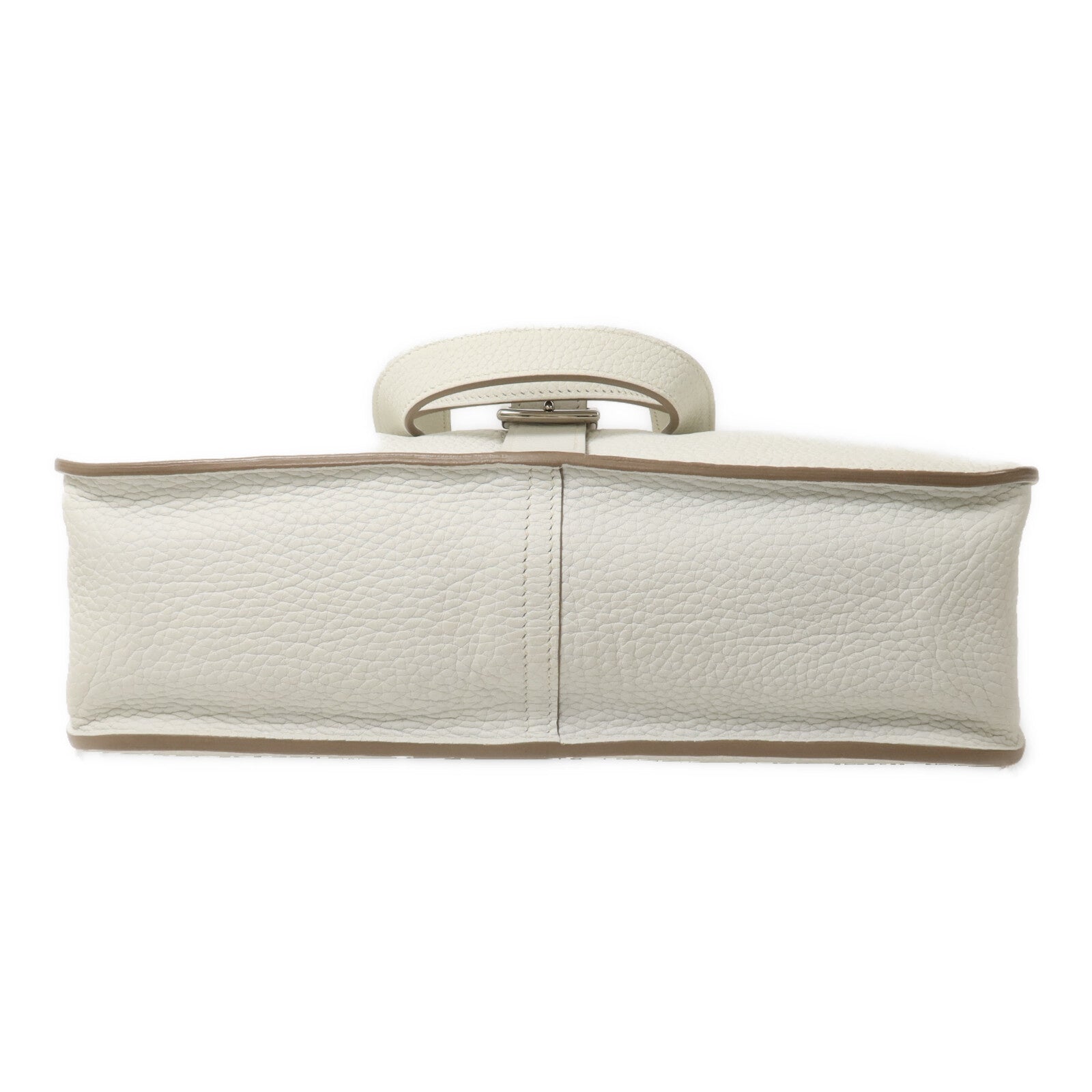 HERMES Clemence皮革Halzan 31手挽肩背兩用袋Blanc