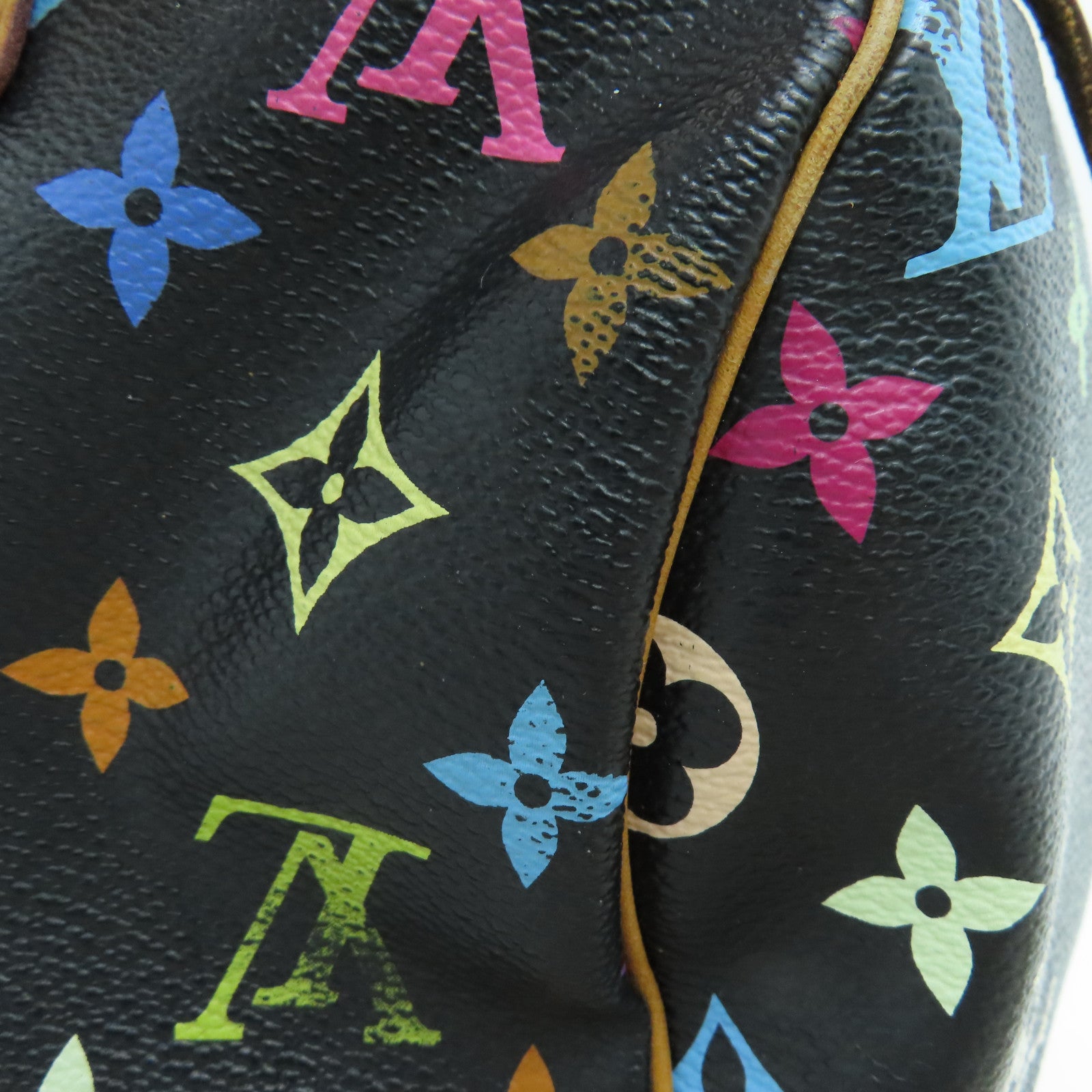 LOUIS VUITTON 【激減優惠】Monogram Multicolore Speedy 30金扣手挽袋黑色彩色