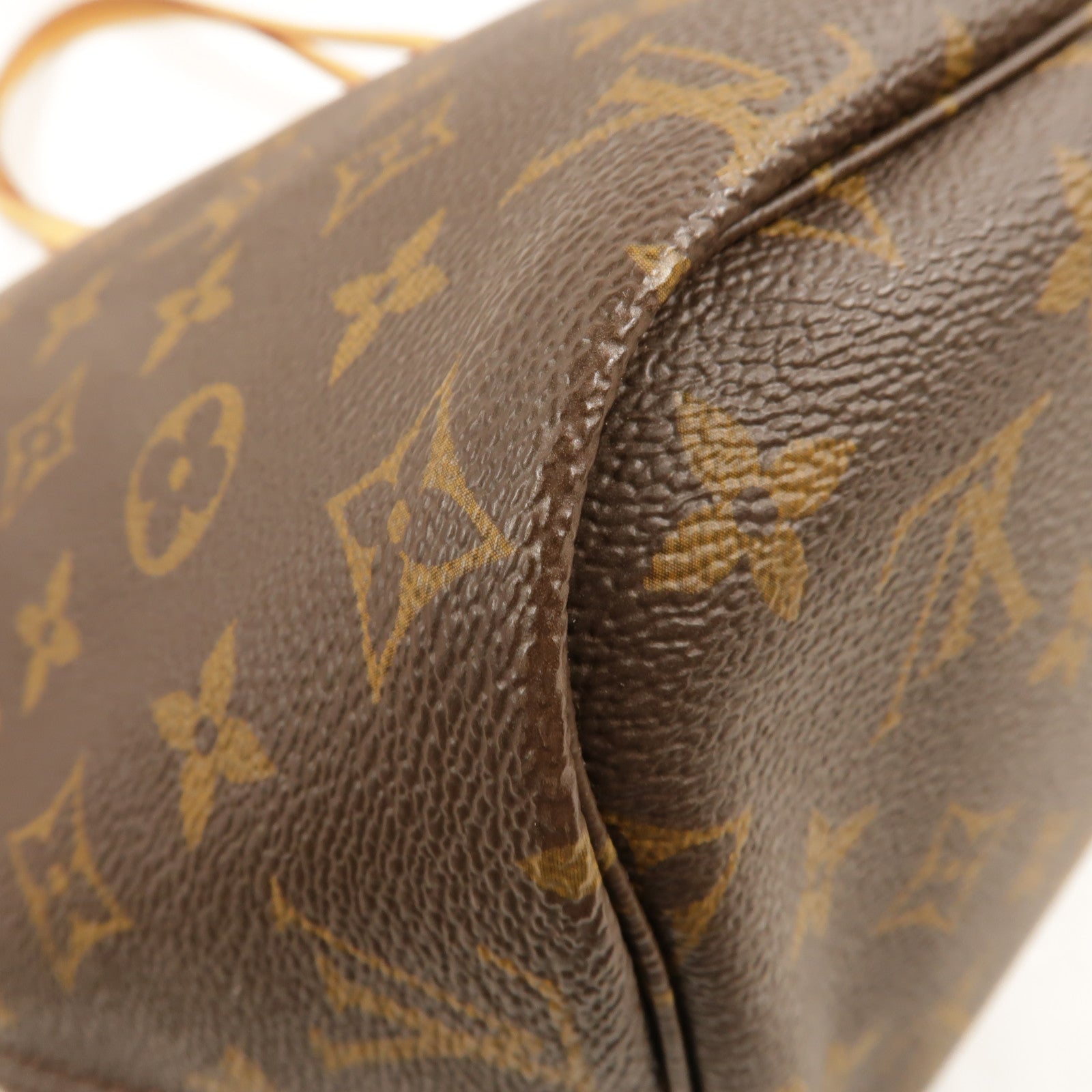 LOUIS VUITTON Monogram Neverfull MM金扣手挽袋