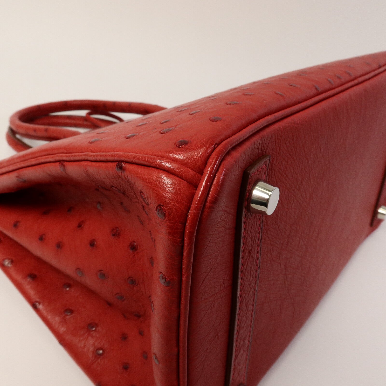 HERMES Ostrich皮革Birkin 30手挽袋Red