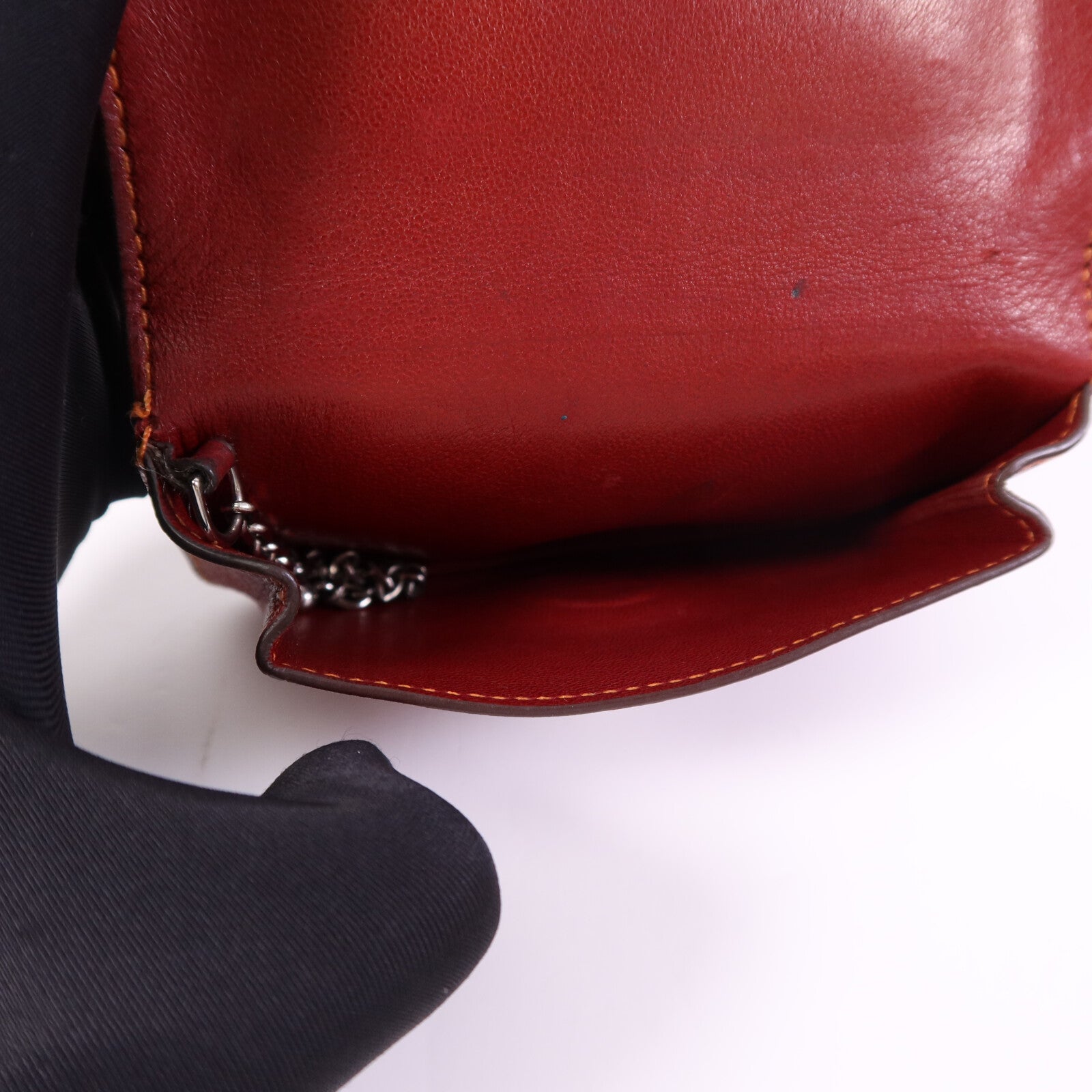 HERMES Swift皮革Dogon Key Case銀扣鏈帶鎖匙包