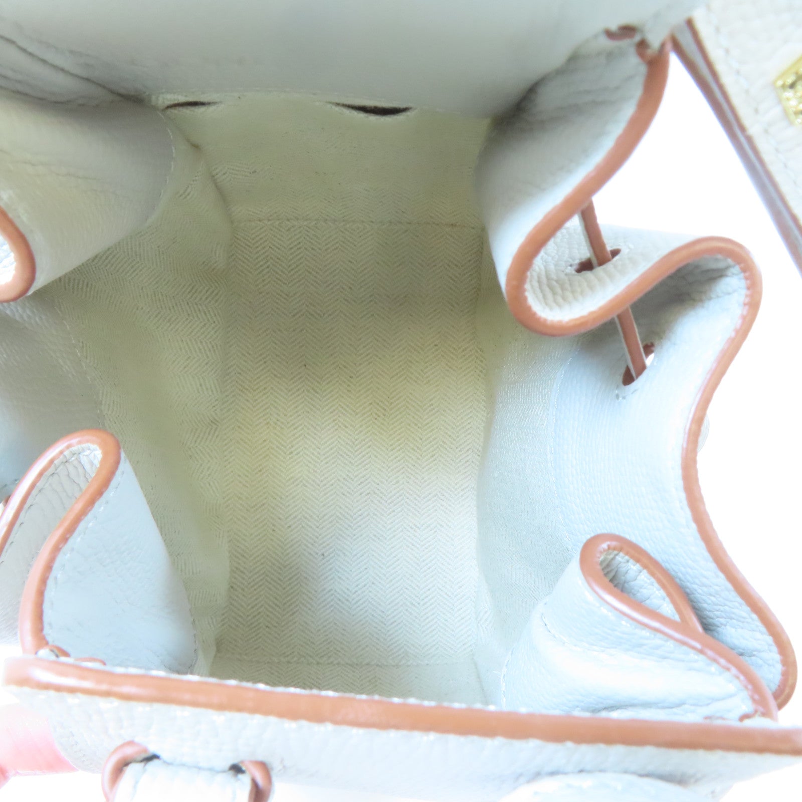 LOEWE 【激減優惠】牛皮皮革Mini Hammock金扣手挽肩背兩用袋米色