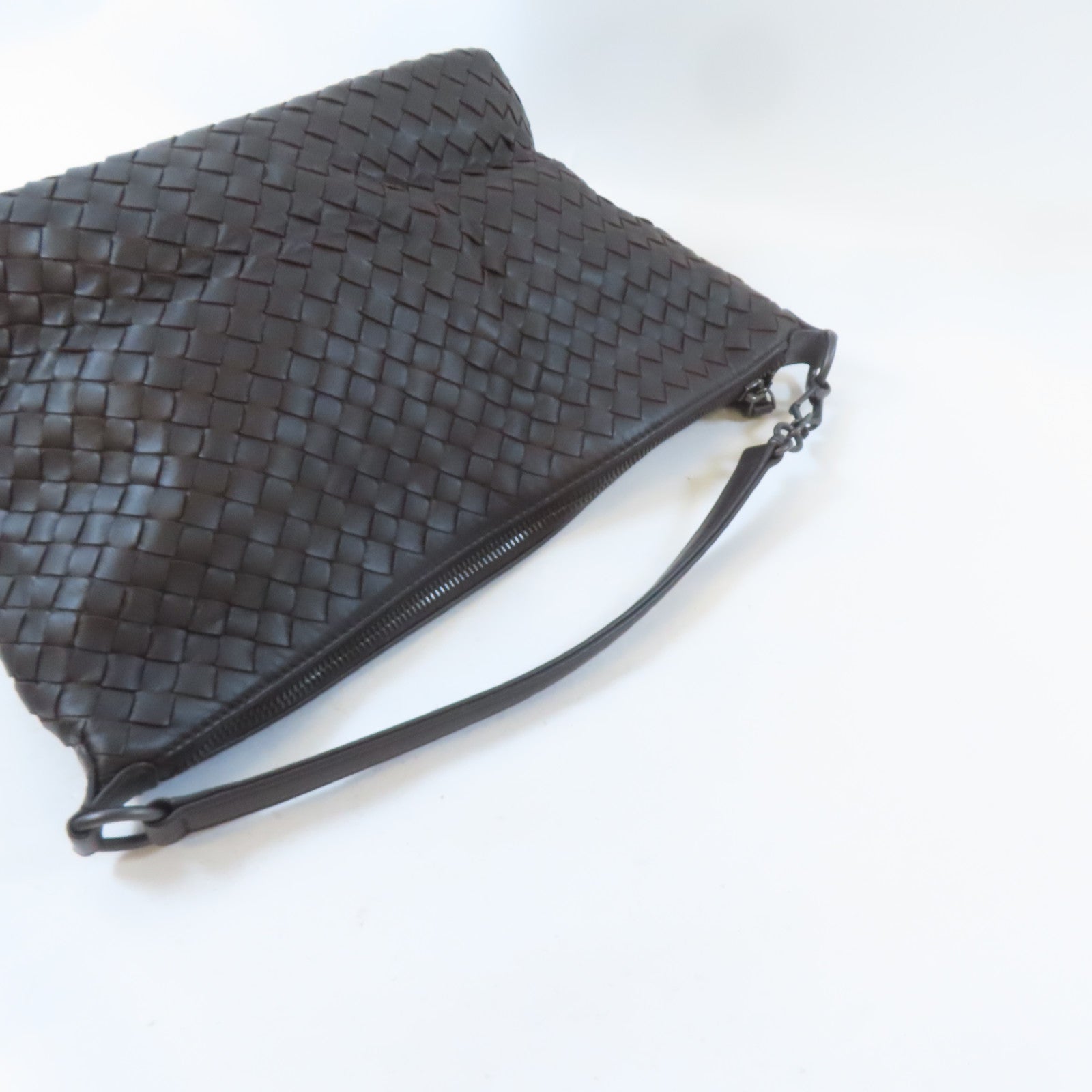 BOTTEGA VENETA 織紋皮革Shoulder Bag肩背袋啡色