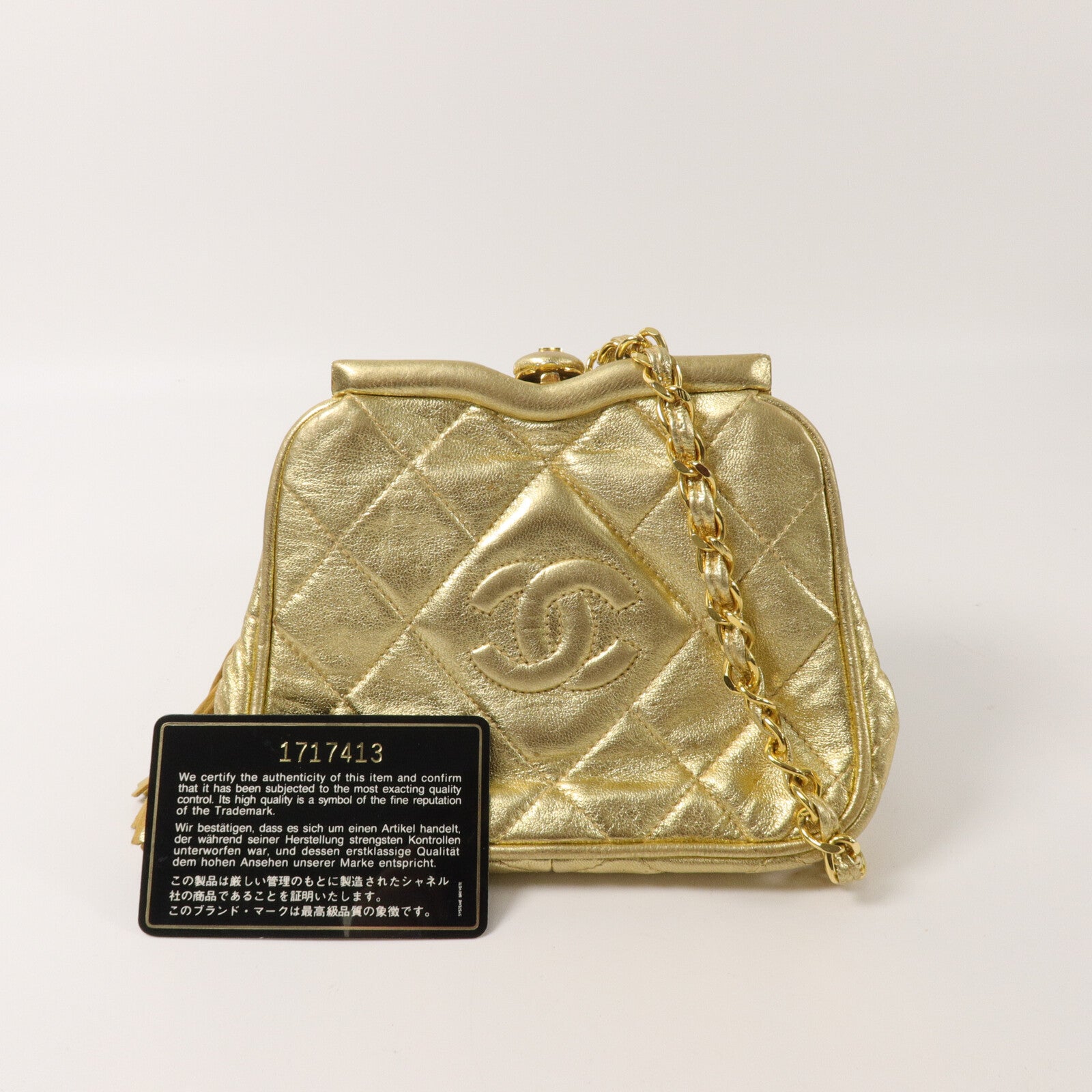 CHANEL 羊皮皮革Shoulder Bag鏈帶肩背袋