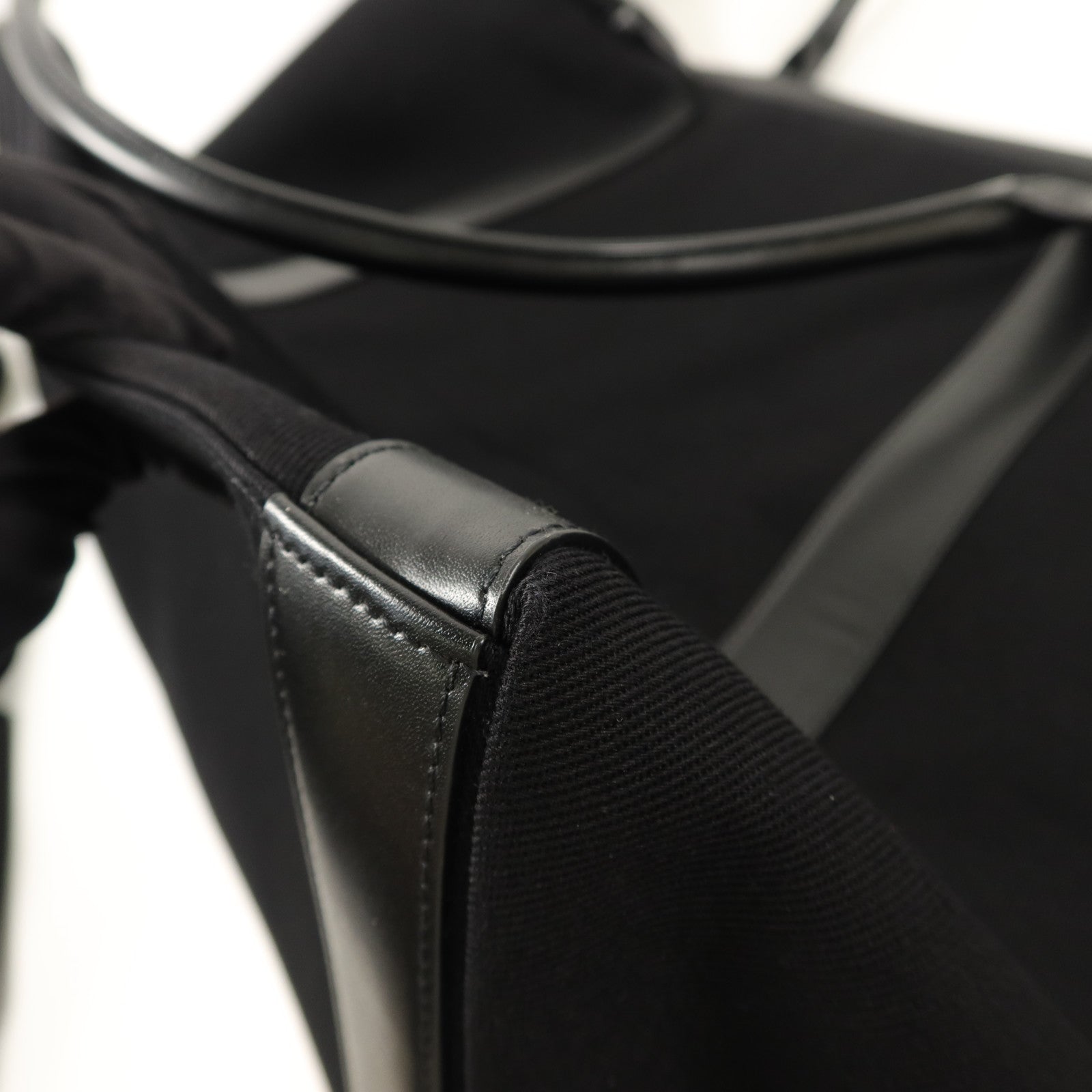 SAINT LAURENT 帆布/牛皮皮革Rive Gauche Tote Bag手挽袋