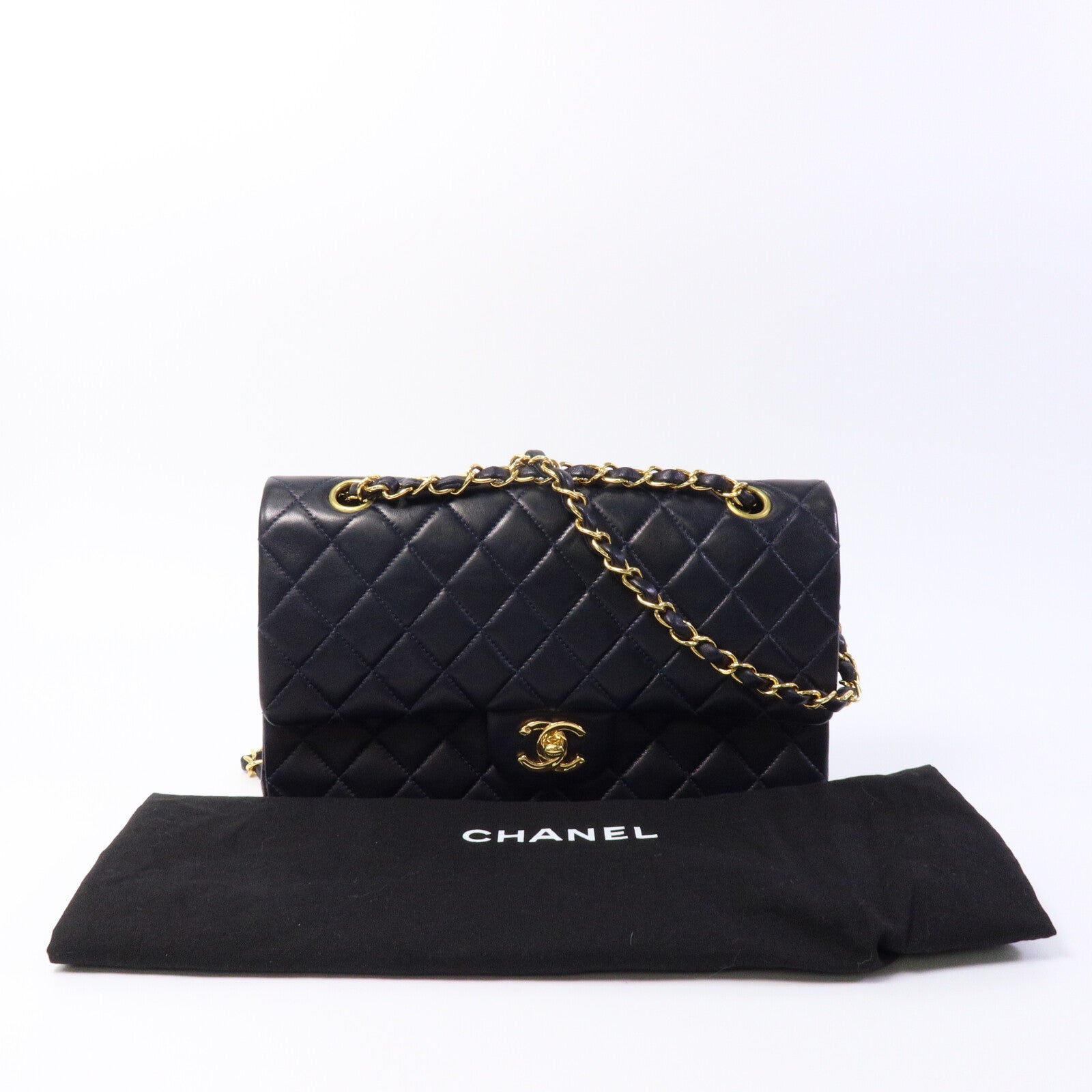 CHANEL 羊皮皮革Vintage Classic Flap鏈帶肩背袋