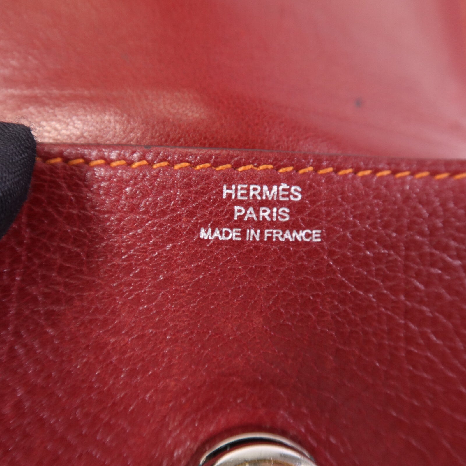 HERMES Swift皮革Dogon Key Case銀扣鏈帶鎖匙包