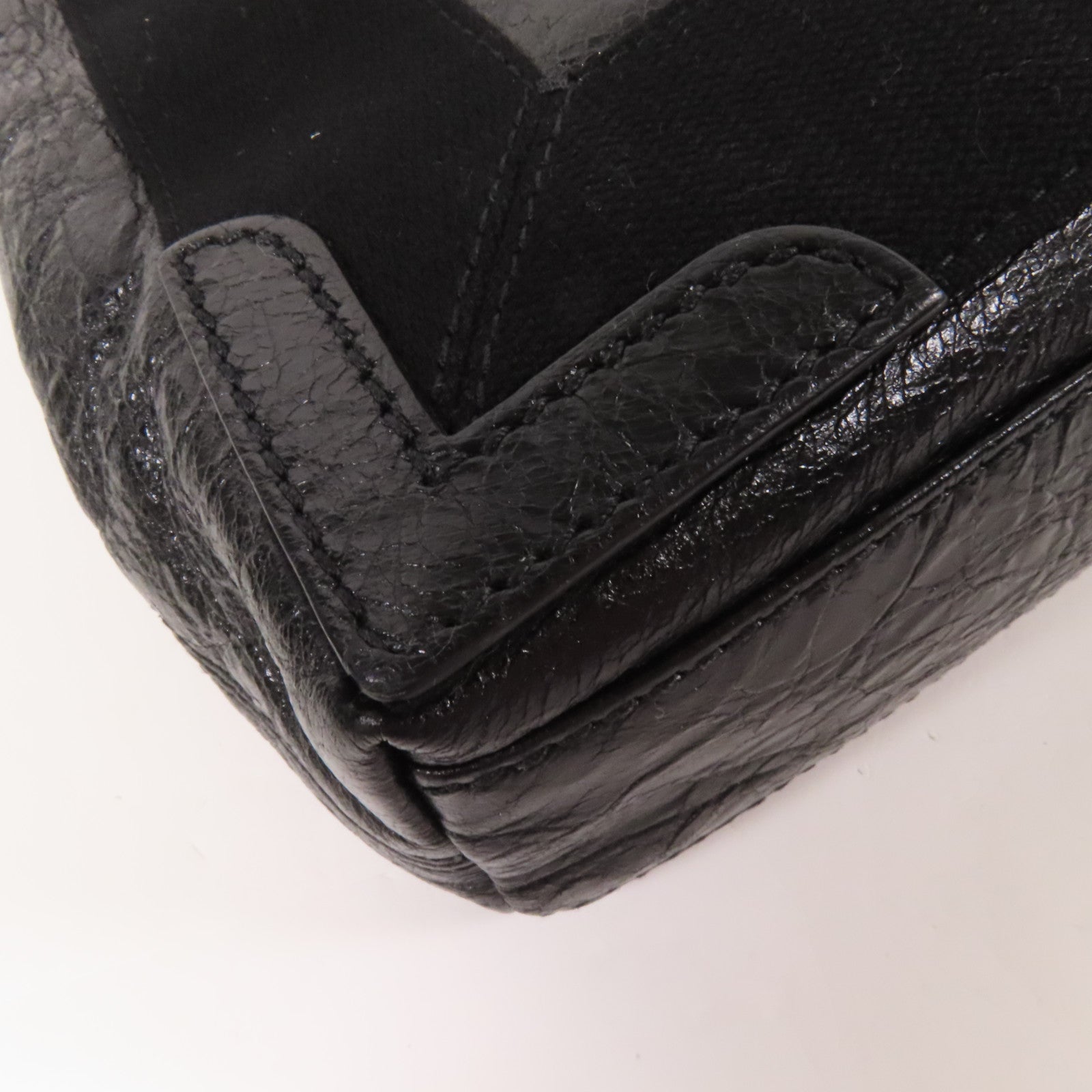 BALENCIAGA 牛皮皮革Cabas銀扣手挽肩背兩用袋