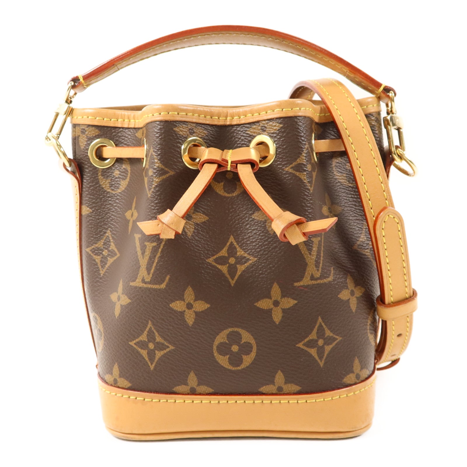 LOUIS VUITTON Monogram Nano Noe金扣手挽肩背兩用袋