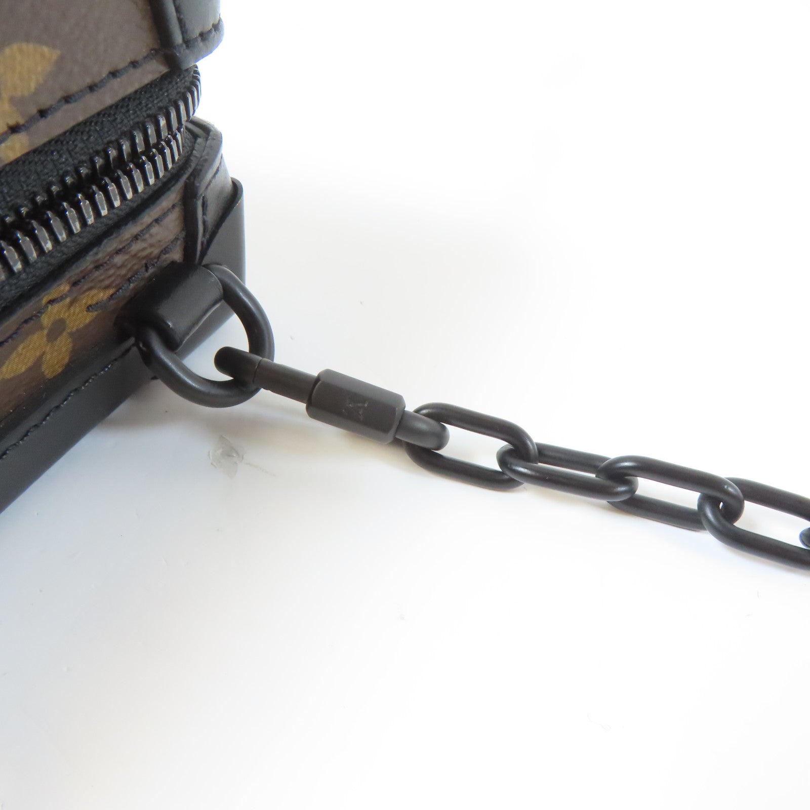 LOUIS VUITTON 【激減優惠】Monogram Taffetage Vertical Soft Trunk黑扣肩背袋啡色