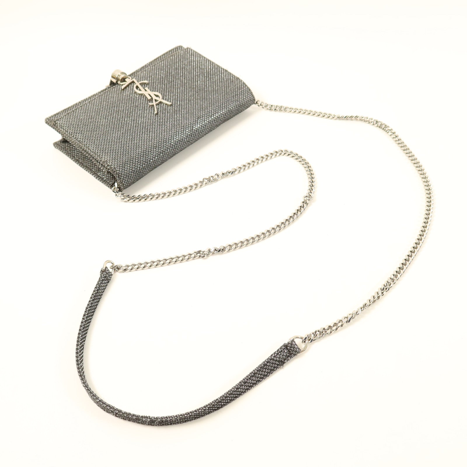 YVES SAINT LAURENT 皮革Kate Small銀扣肩背袋
