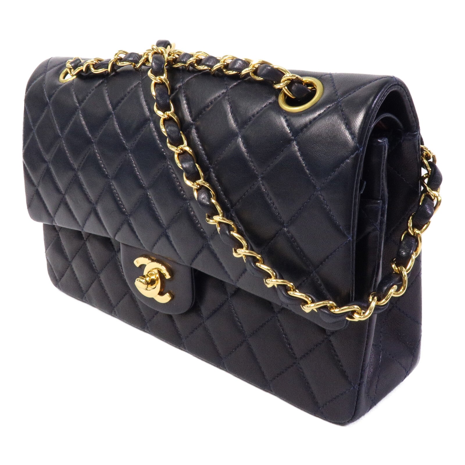 CHANEL 羊皮皮革Vintage Classic Flap鏈帶肩背袋