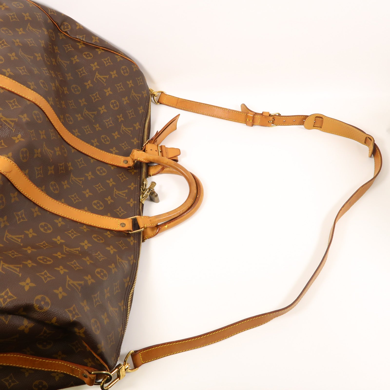 LOUIS VUITTON Monogram Keepall Bandouliere 60金扣手挽肩背兩用袋