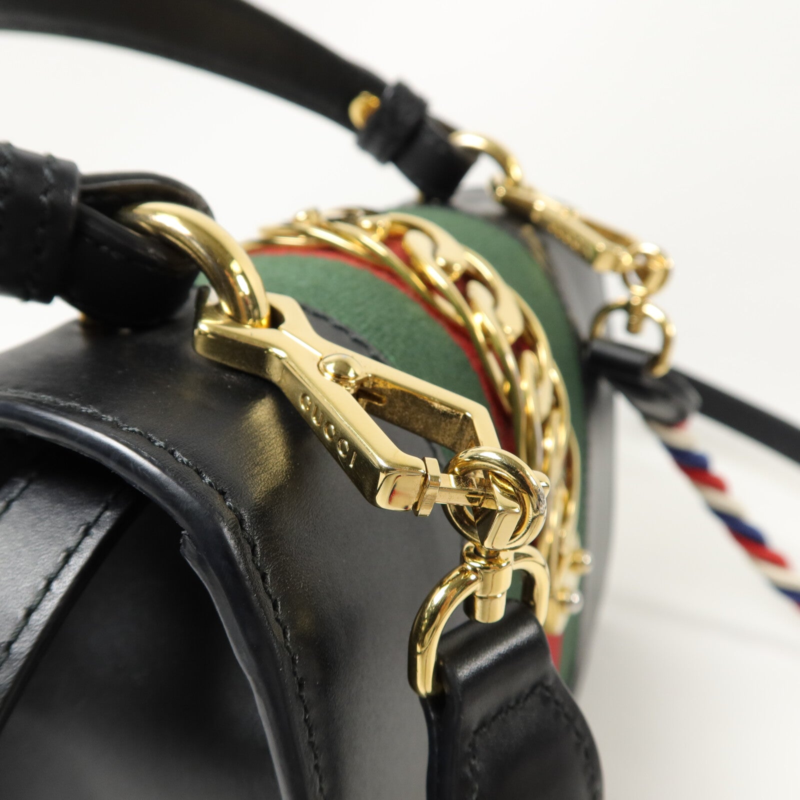 GUCCI 牛皮皮革Sylvie手挽肩背兩用袋