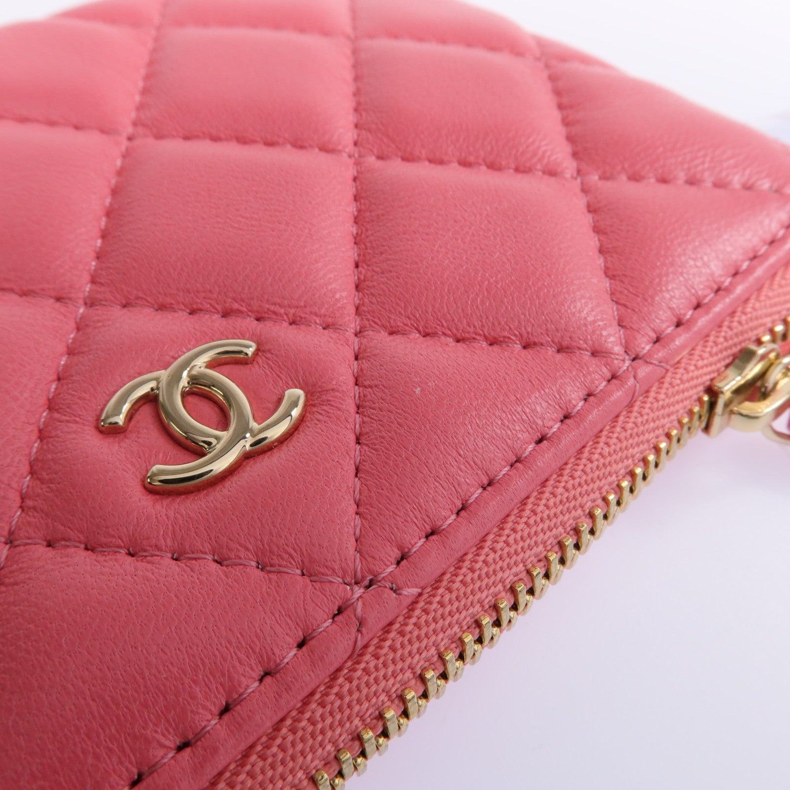 CHANEL 羊皮皮革Mini Pouch金扣零錢包