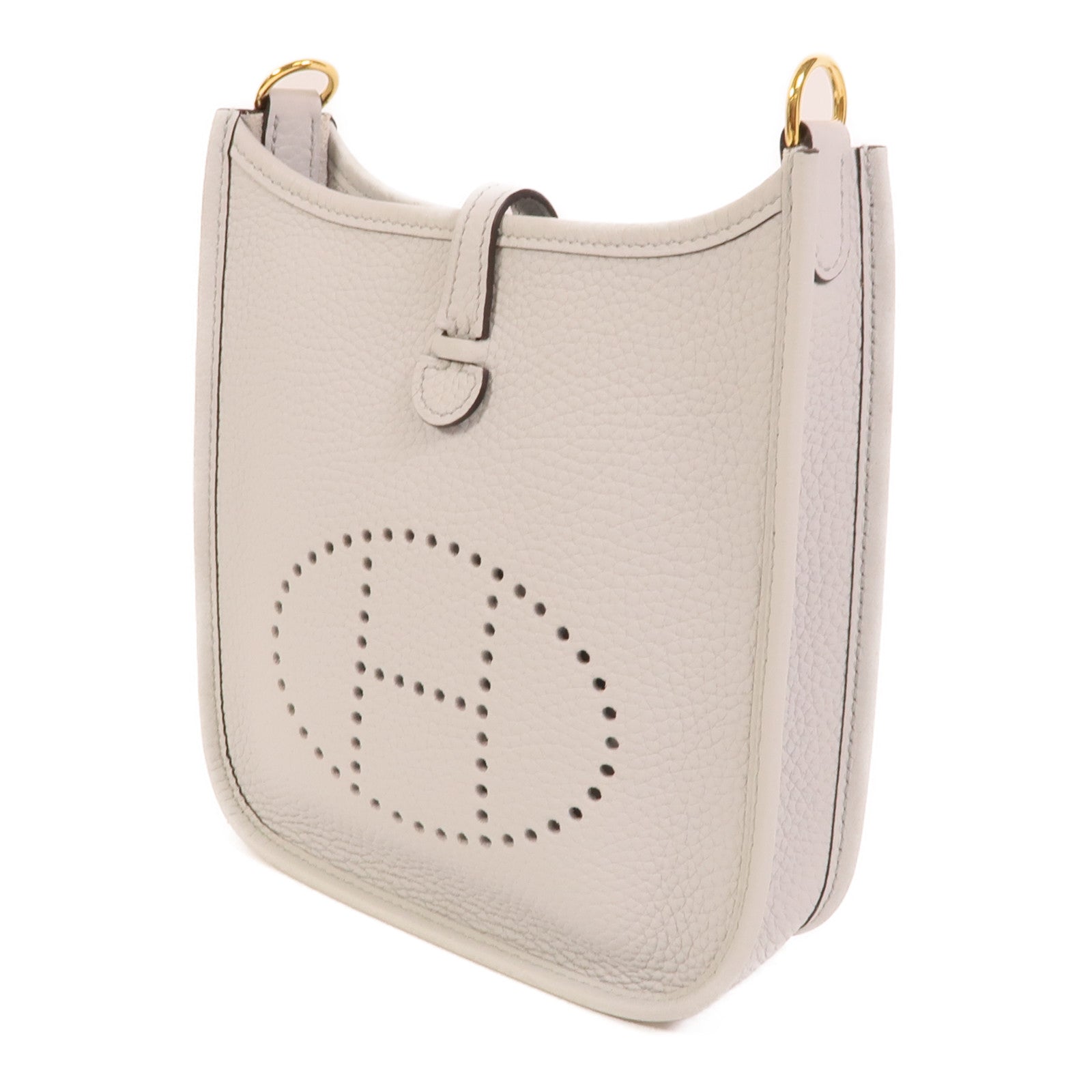 HERMES Clemence皮革Evelyne TPM肩背袋Bleu Glacier