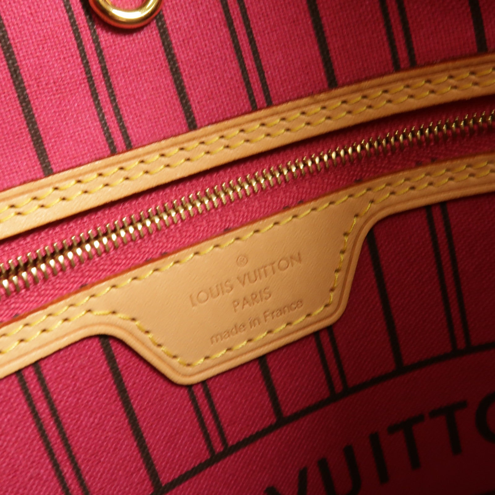 LOUIS VUITTON Monogram Neverfull MM金扣手挽袋