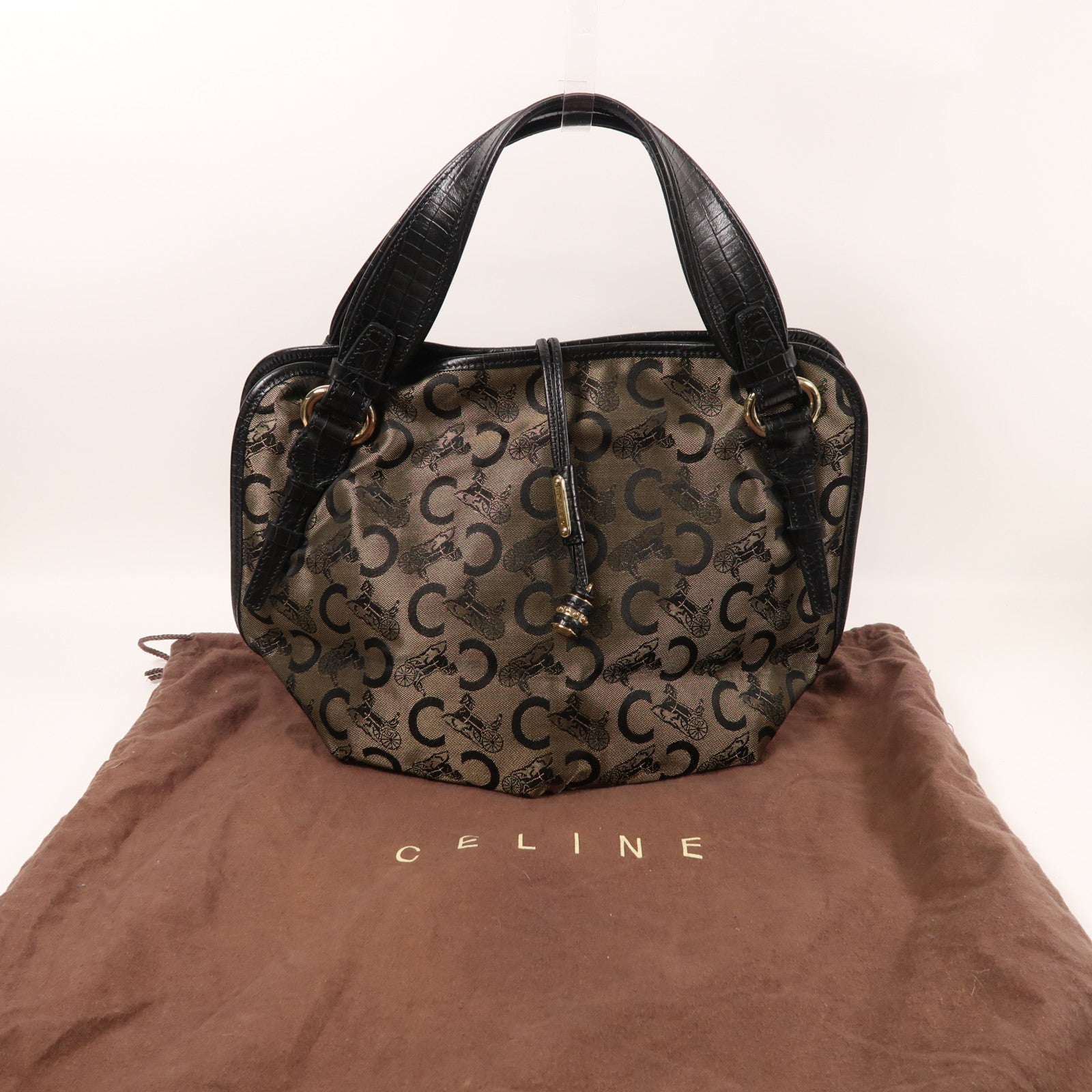 CELINE 帆布Hand Bag金扣手挽袋