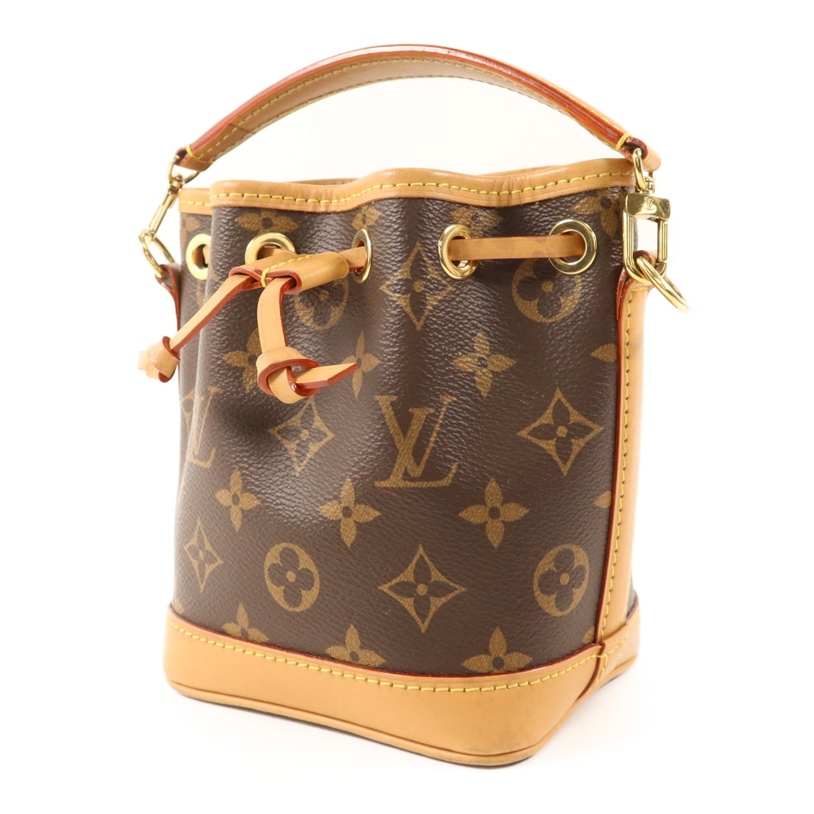 LOUIS VUITTON Monogram Nano Noe金扣手挽肩背兩用袋